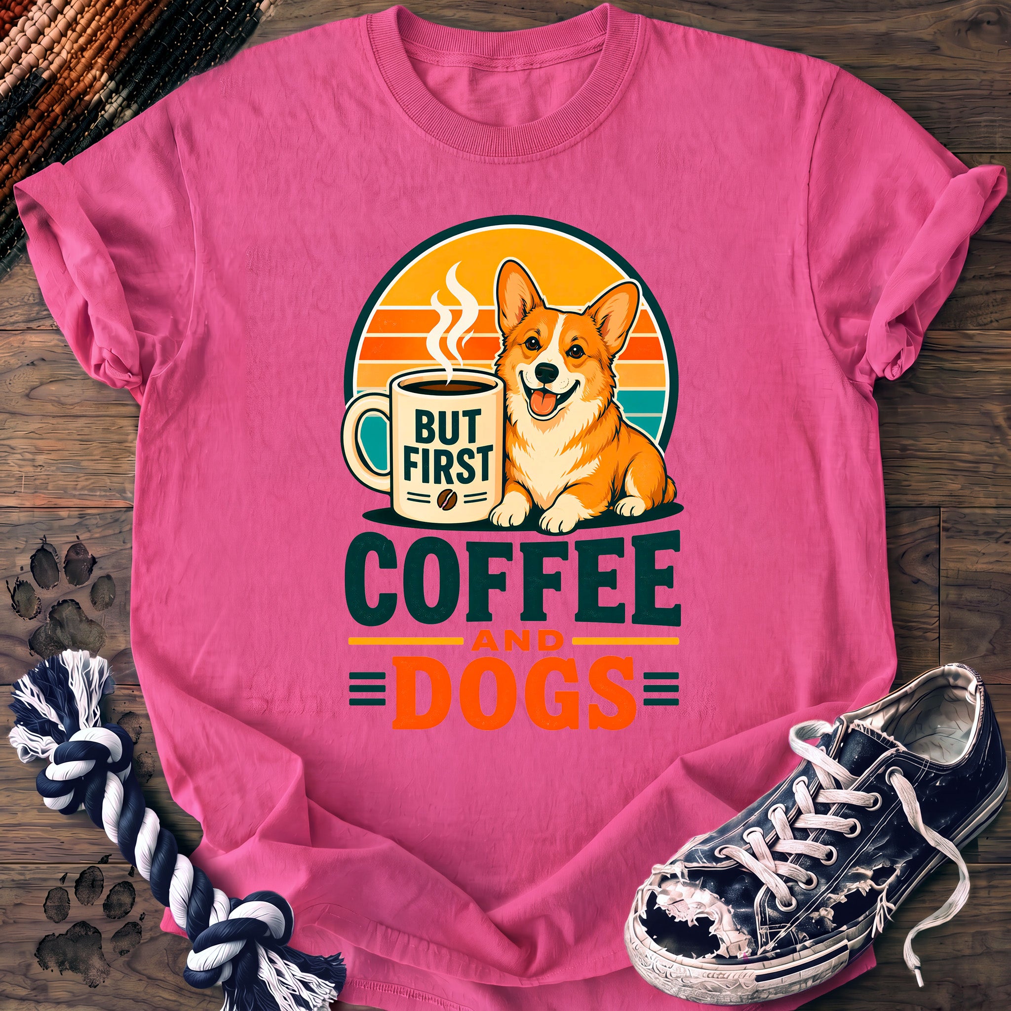 PAWSSION CLUB t-shirt in NeonPink color - SKU PC-0022