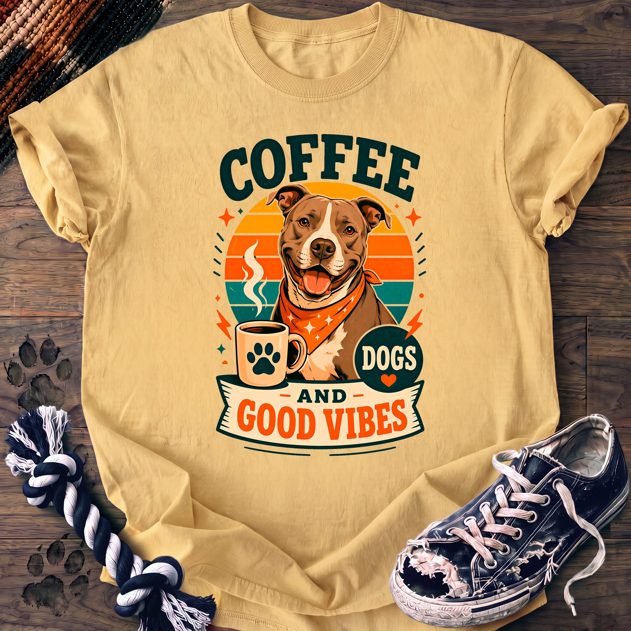 PAWSSION CLUB t-shirt in Butter color - SKU PC-0023