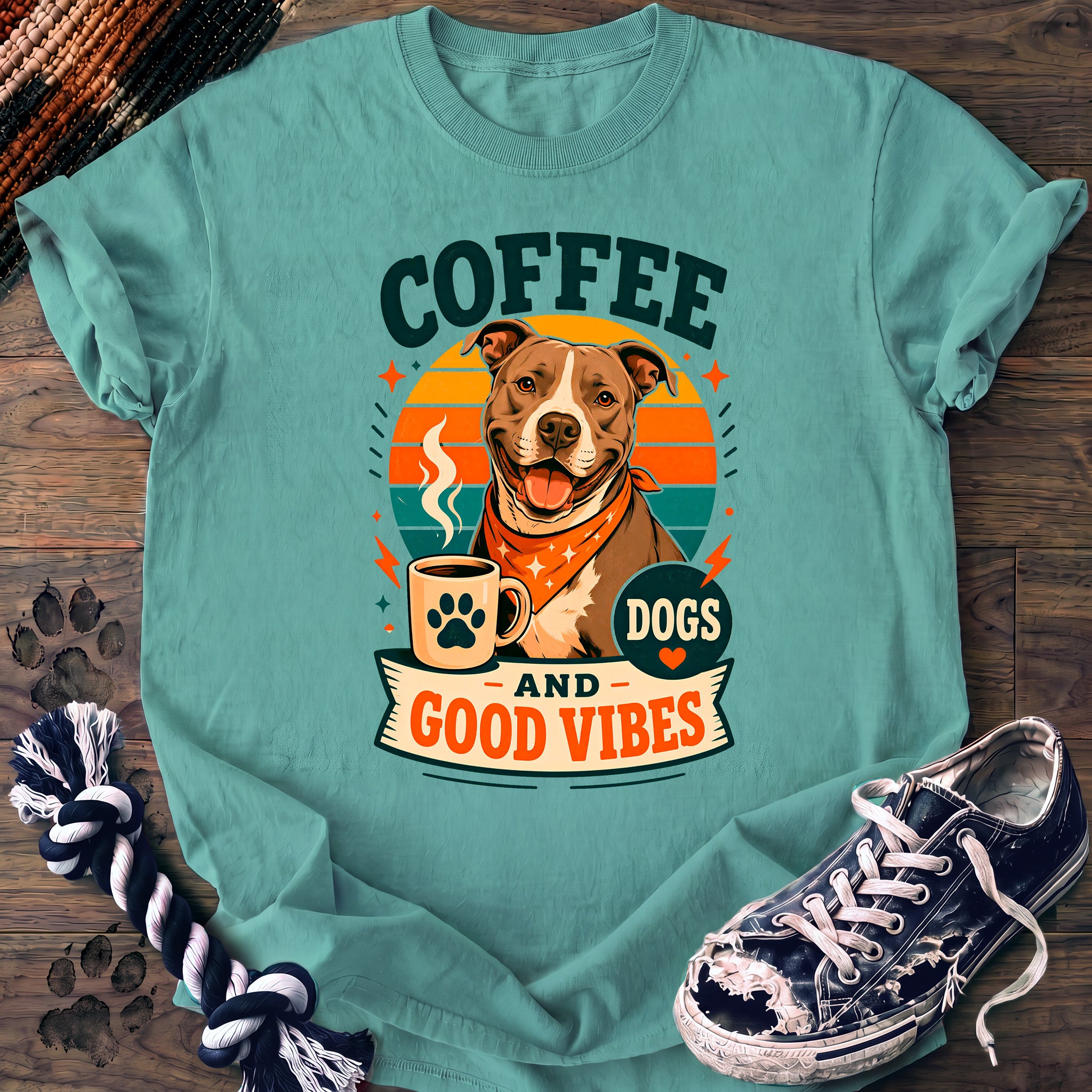 PAWSSION CLUB t-shirt in ChalkyMint color - SKU PC-0023