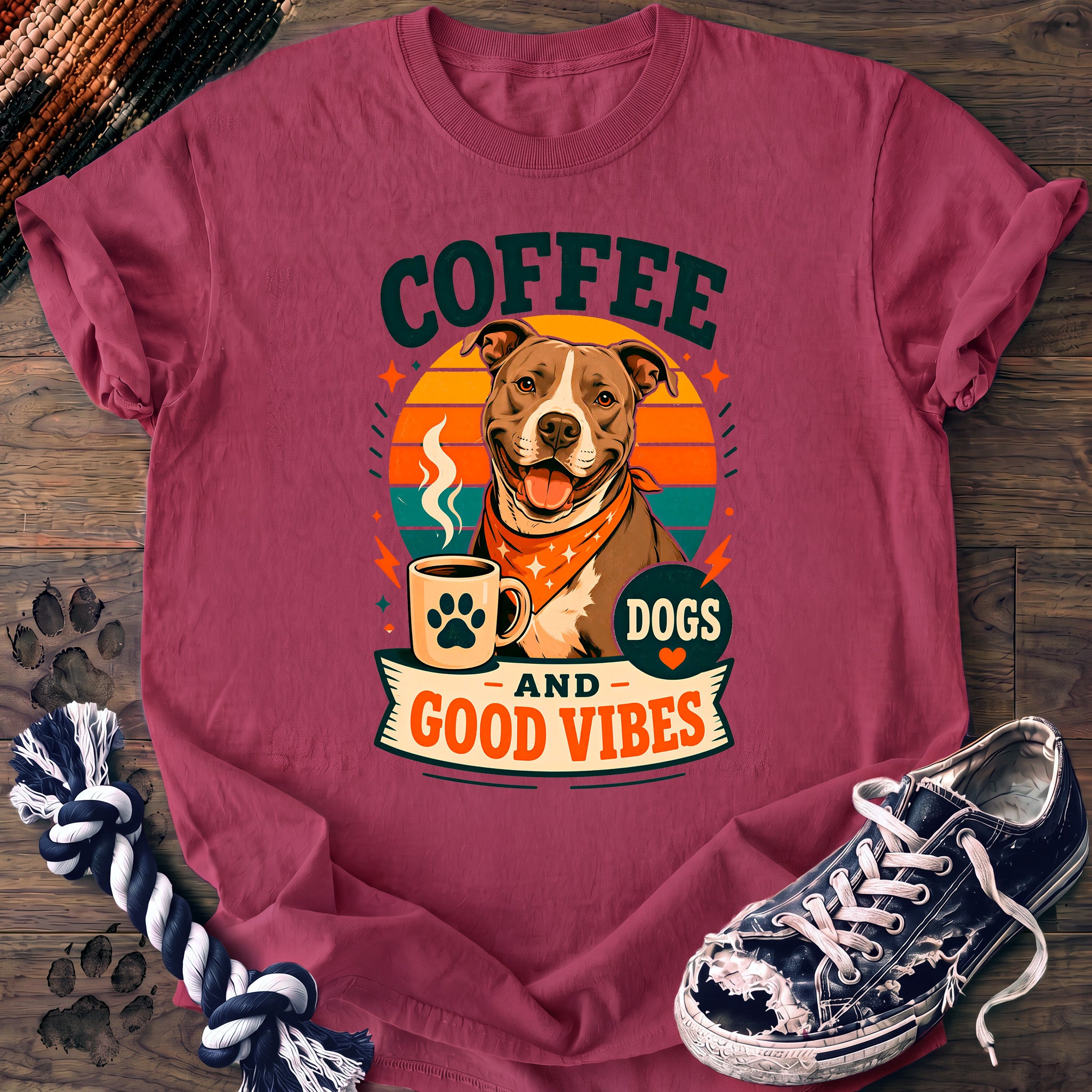 PAWSSION CLUB t-shirt in Crunchberry color - SKU PC-0023
