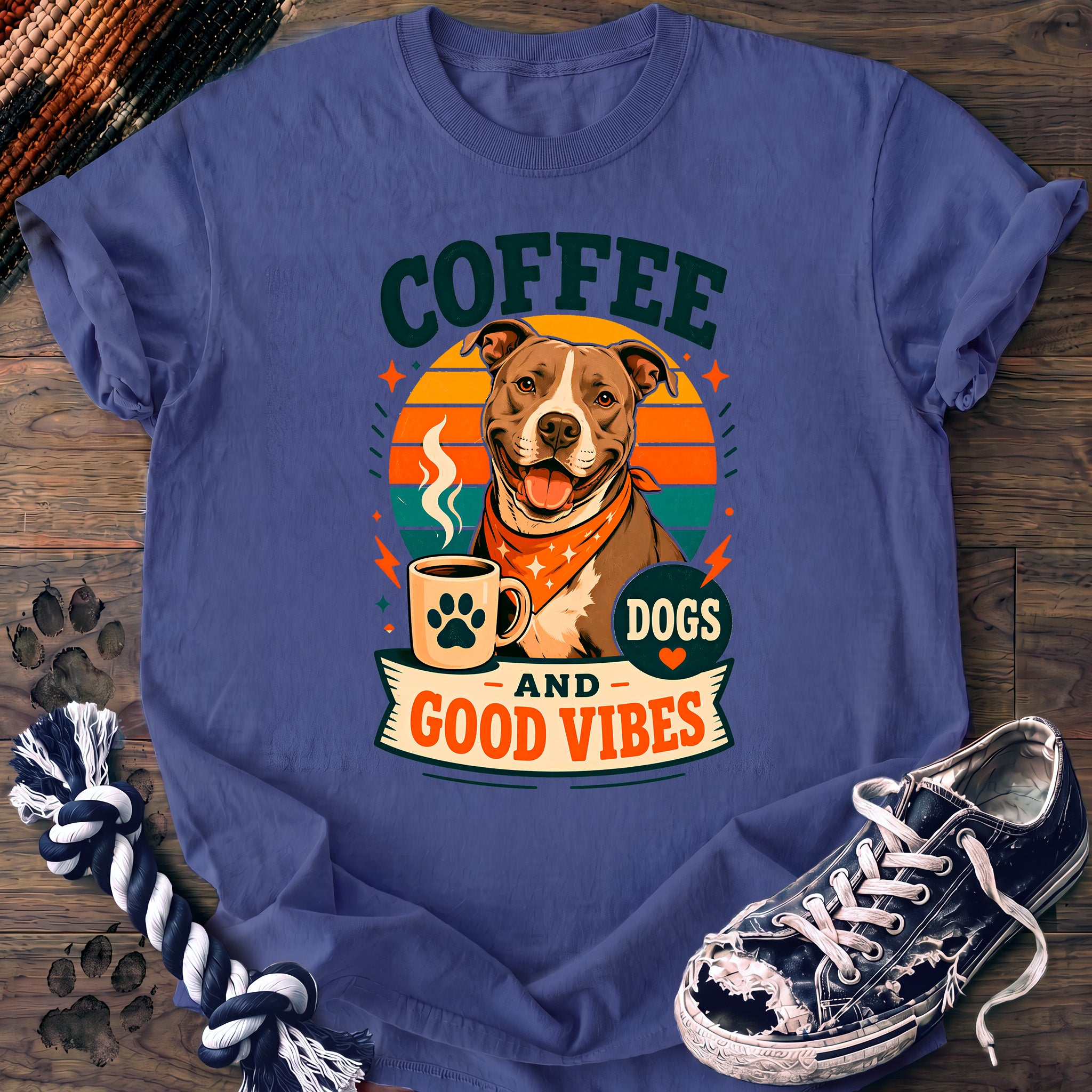 PAWSSION CLUB t-shirt in FloBlue color - SKU PC-0023