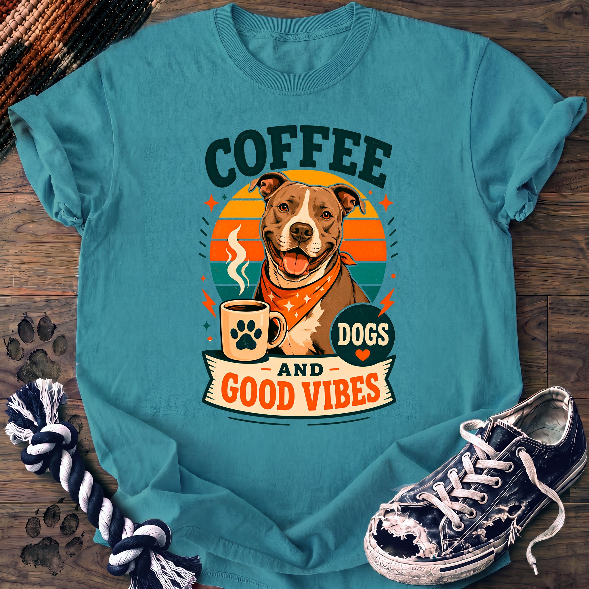 PAWSSION CLUB t-shirt in LagoonBlue color - SKU PC-0023