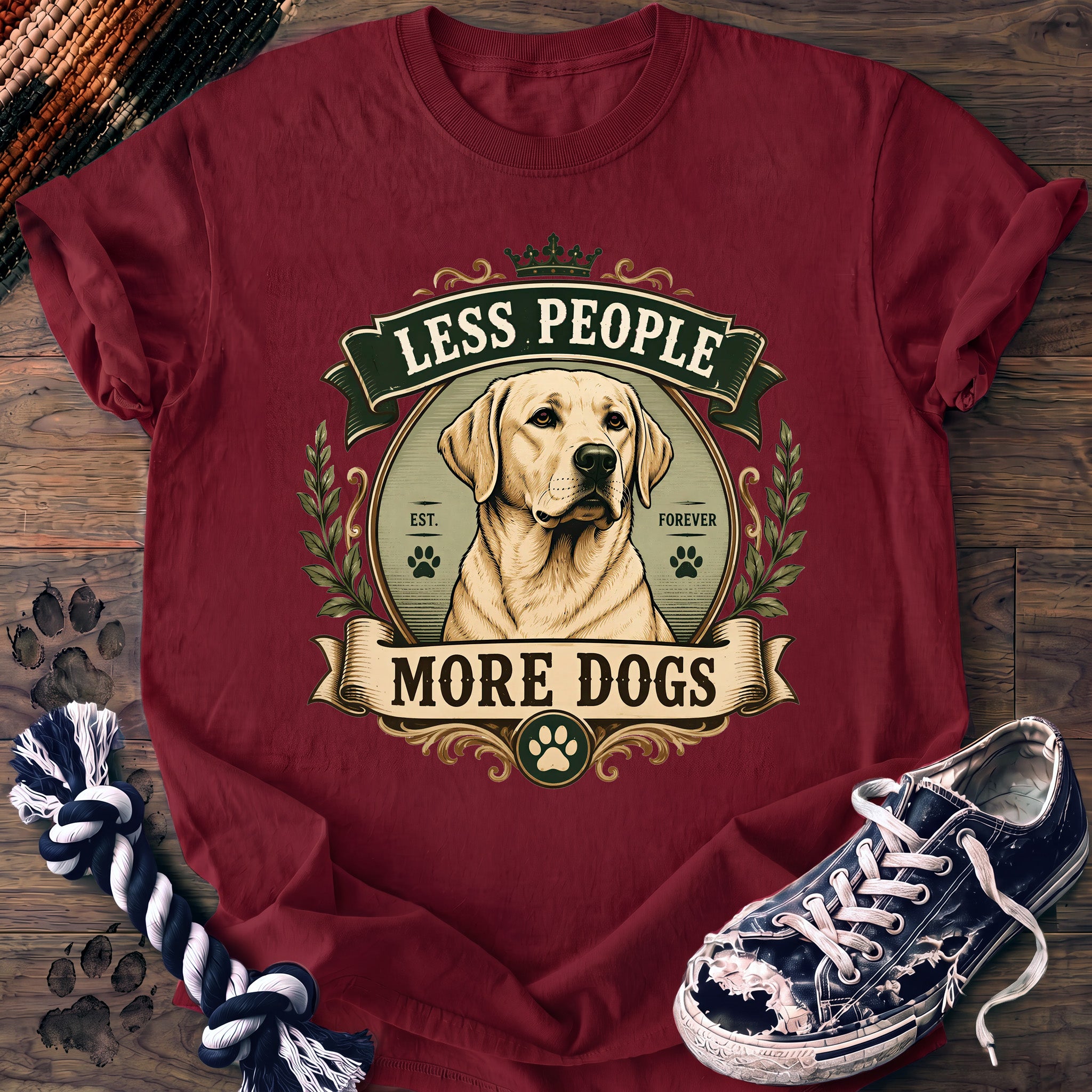 PAWSSION CLUB t-shirt in Crimson color - SKU PC-0024
