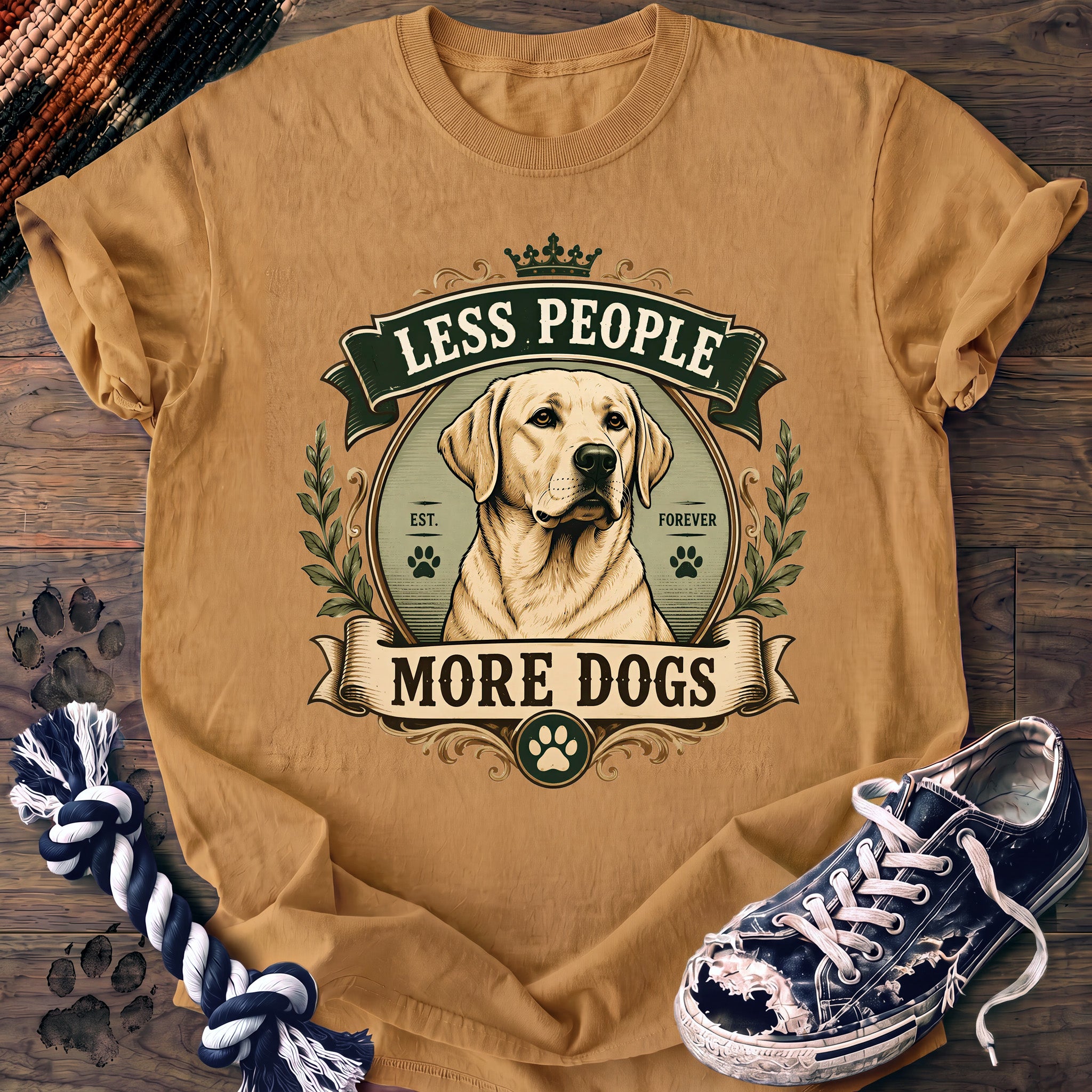 PAWSSION CLUB t-shirt in Mustard color - SKU PC-0024