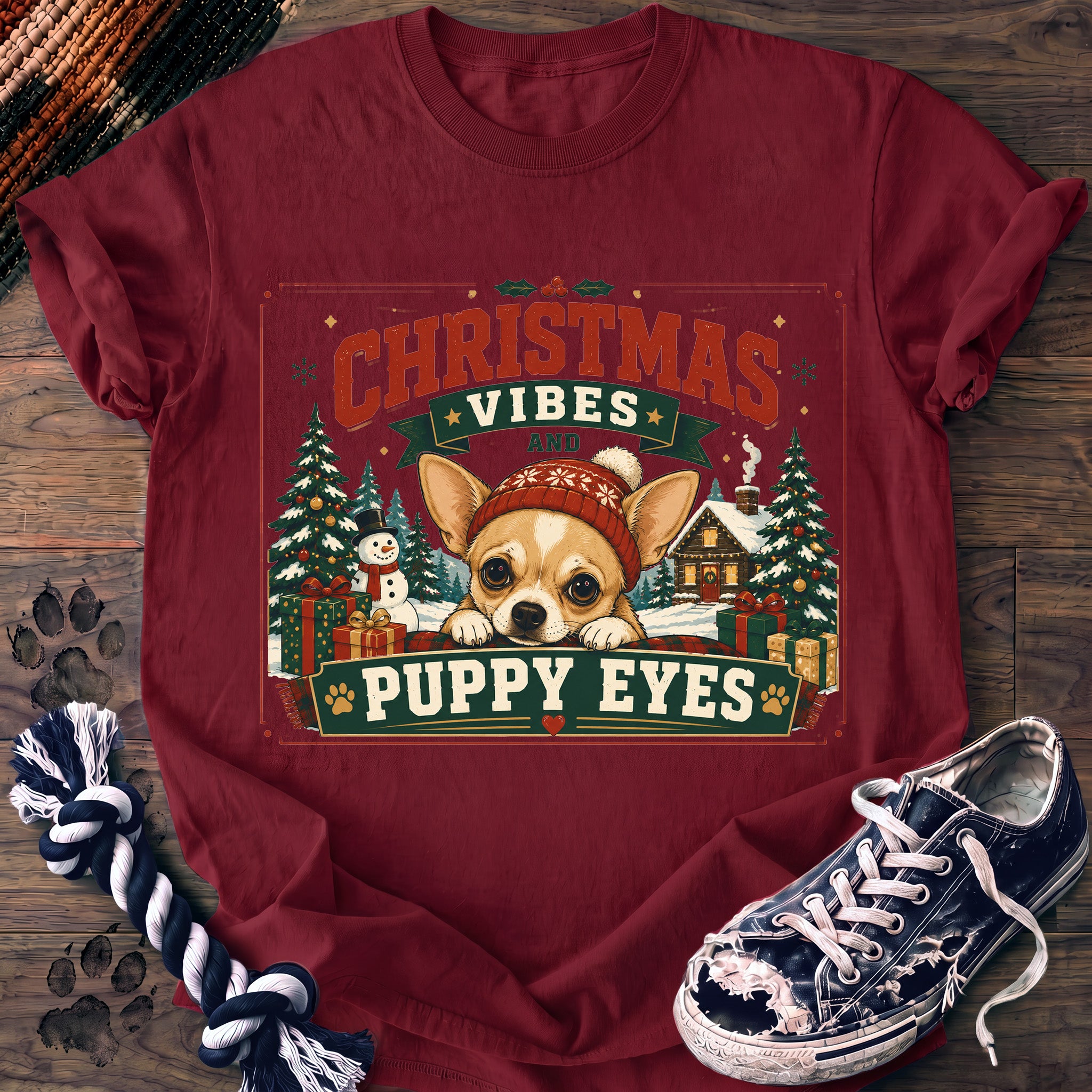 PAWSSION CLUB t-shirt in Crimson color - SKU PC-0025