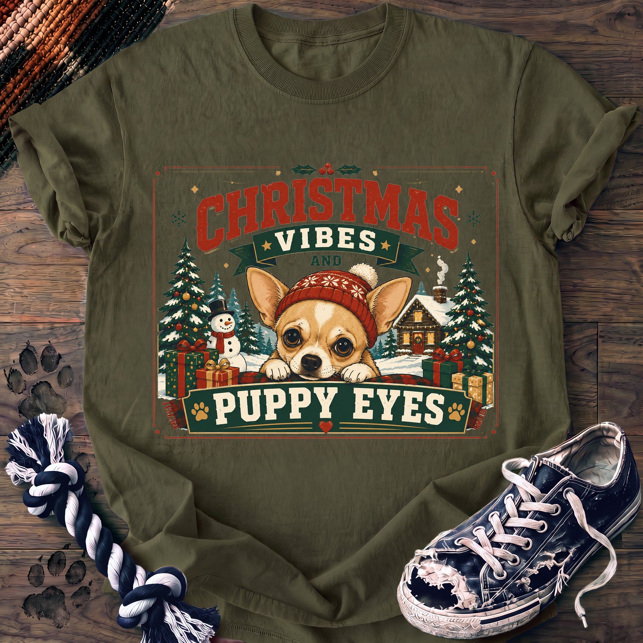 PAWSSION CLUB t-shirt in Moss color - SKU PC-0025