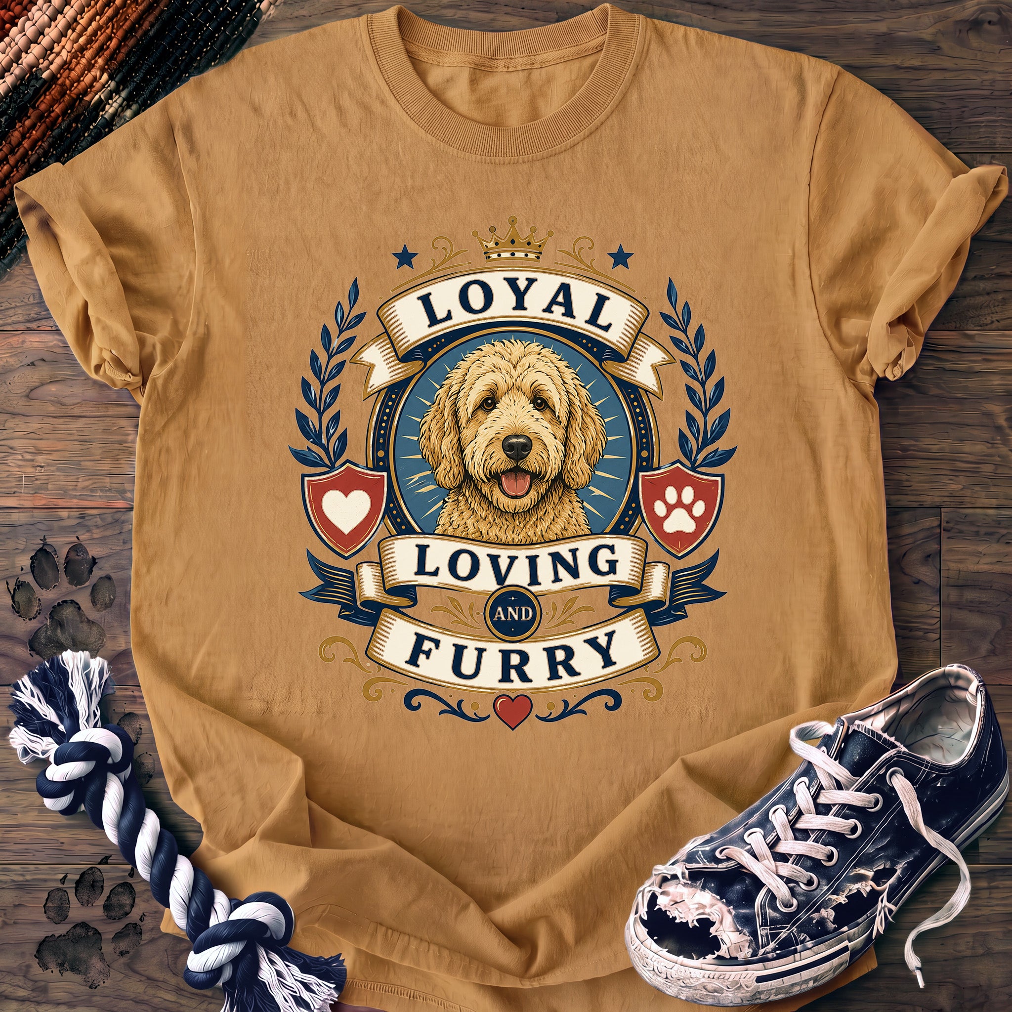 PAWSSION CLUB t-shirt in Mustard color - SKU PC-0026