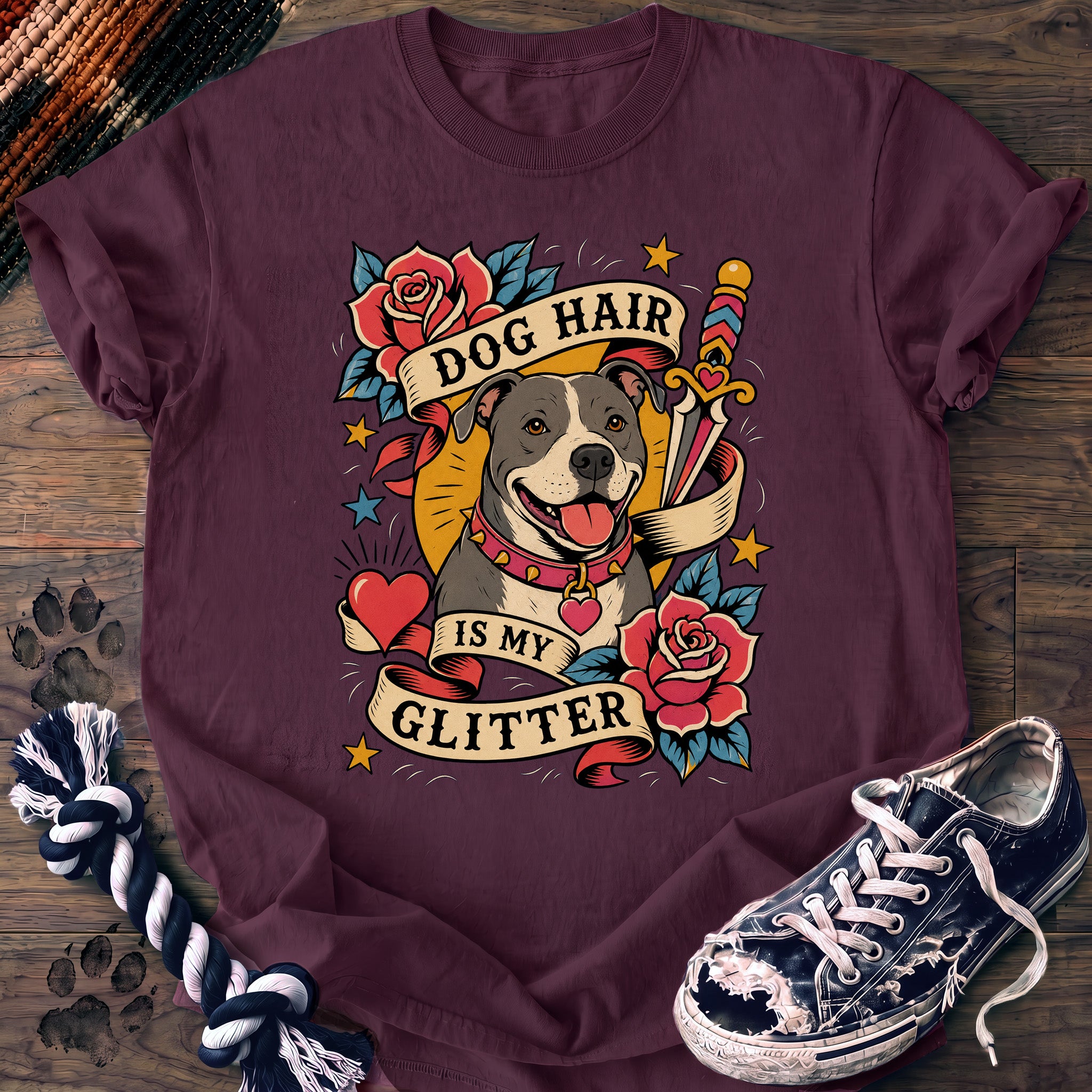 PAWSSION CLUB t-shirt in Berry color - SKU PC-0027