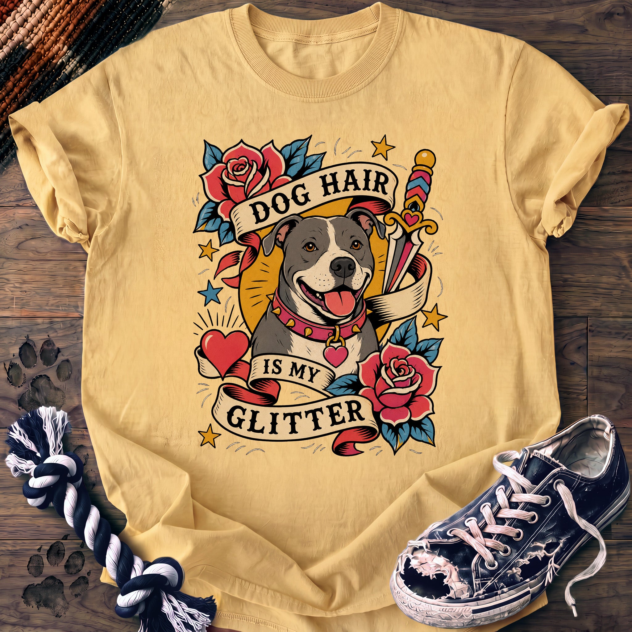 PAWSSION CLUB t-shirt in Butter color - SKU PC-0027