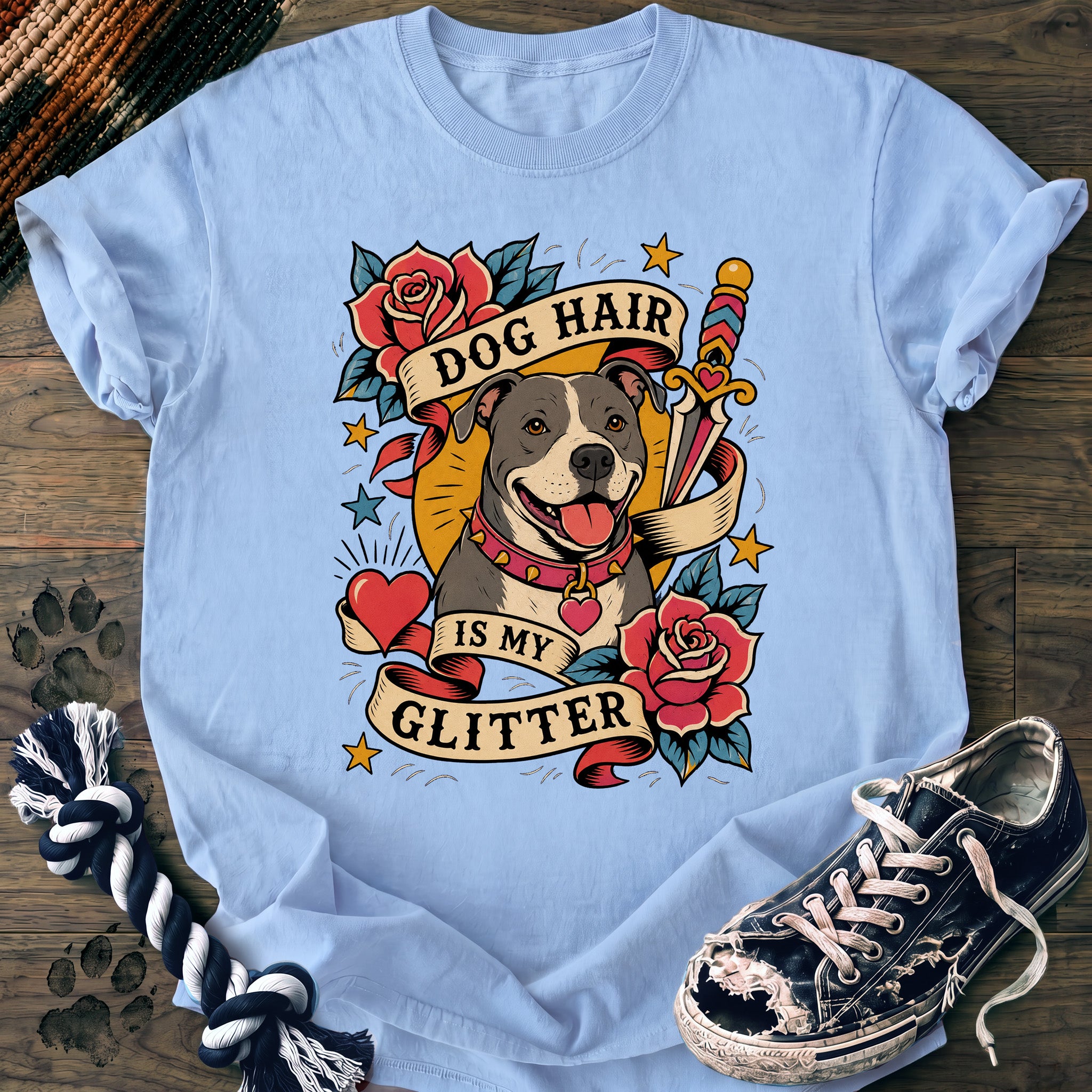 PAWSSION CLUB t-shirt in Chambray color - SKU PC-0027