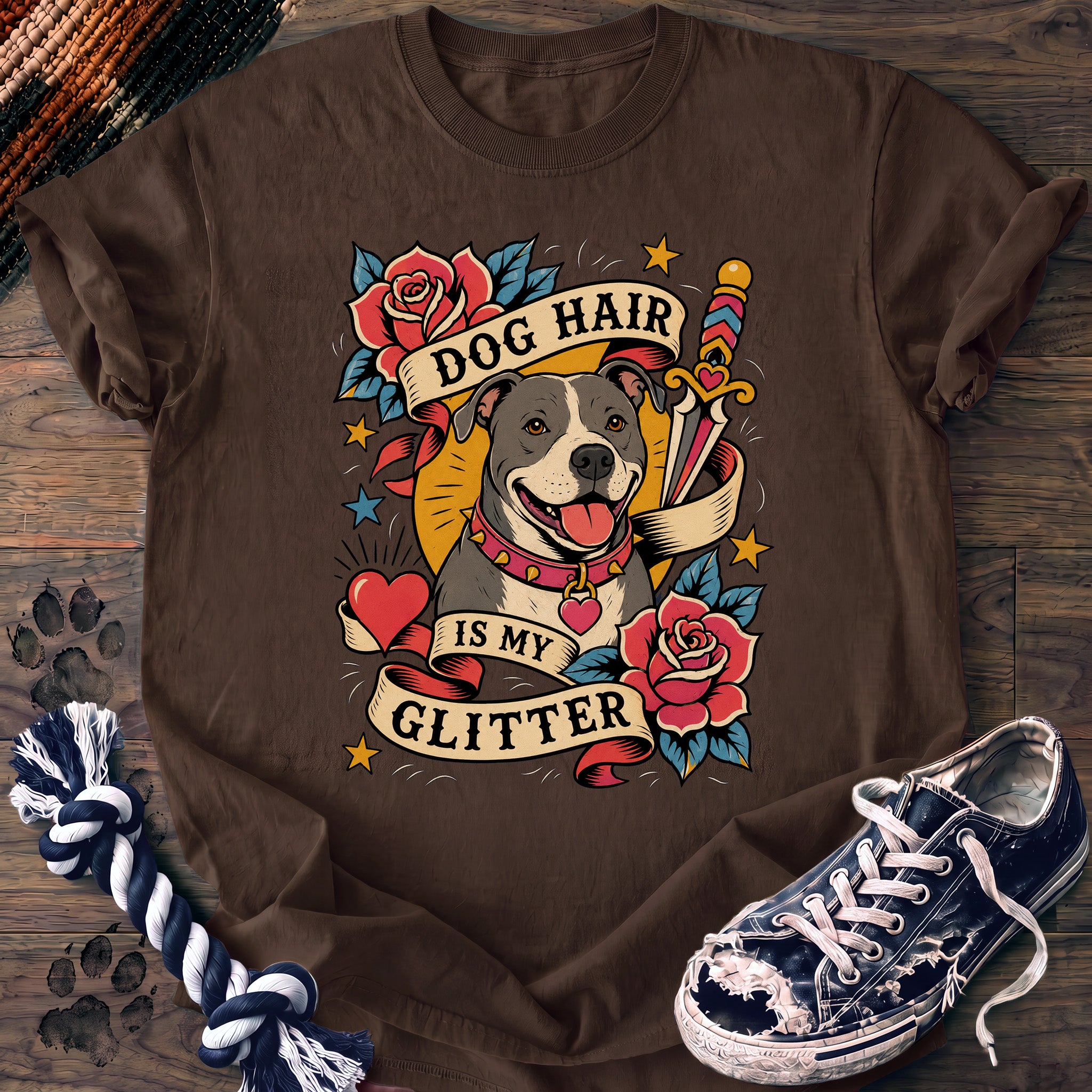 PAWSSION CLUB t-shirt in Espresso color - SKU PC-0027
