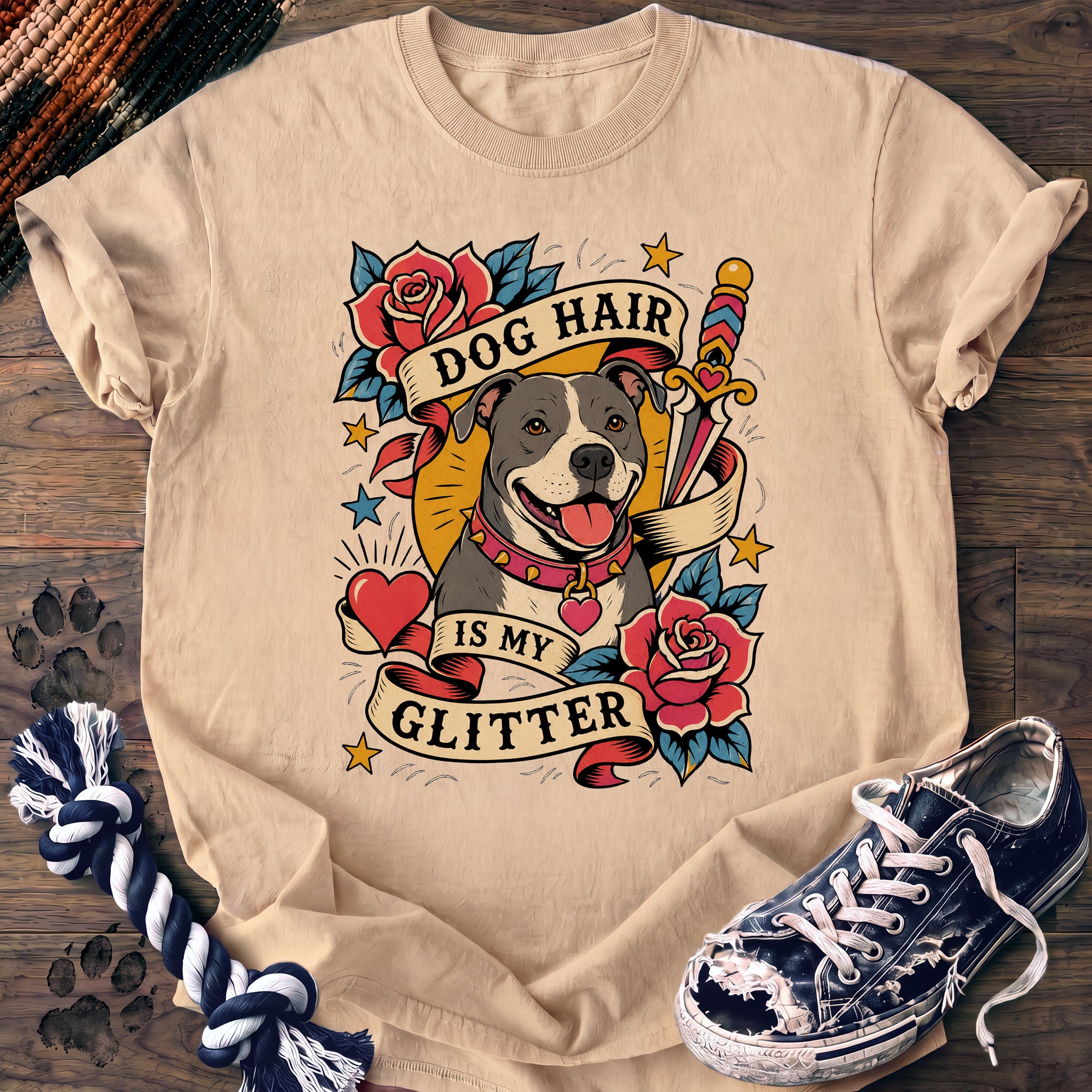 PAWSSION CLUB t-shirt in Ivory color - SKU PC-0027