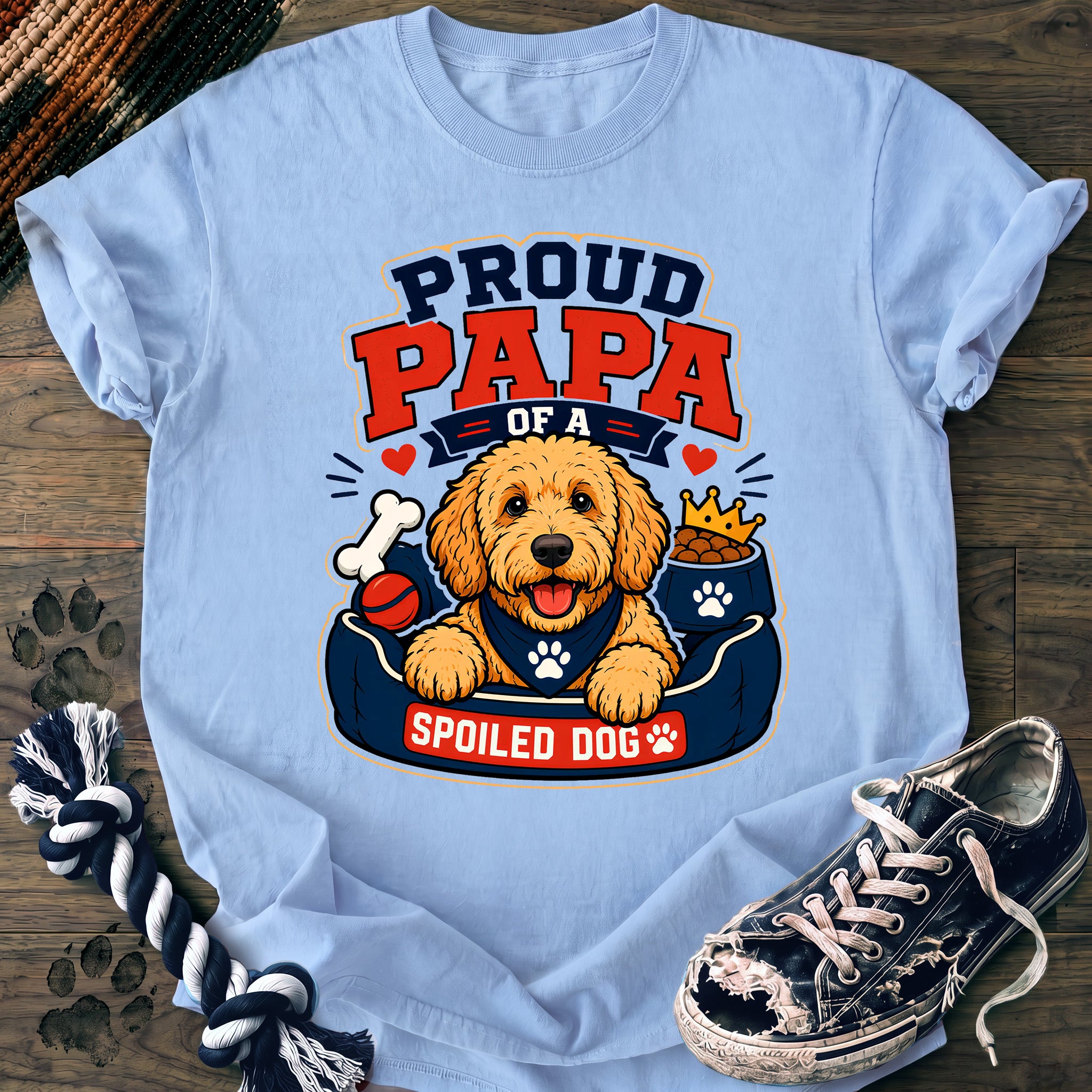 PAWSSION CLUB t-shirt in Chambray color - SKU PC-0028