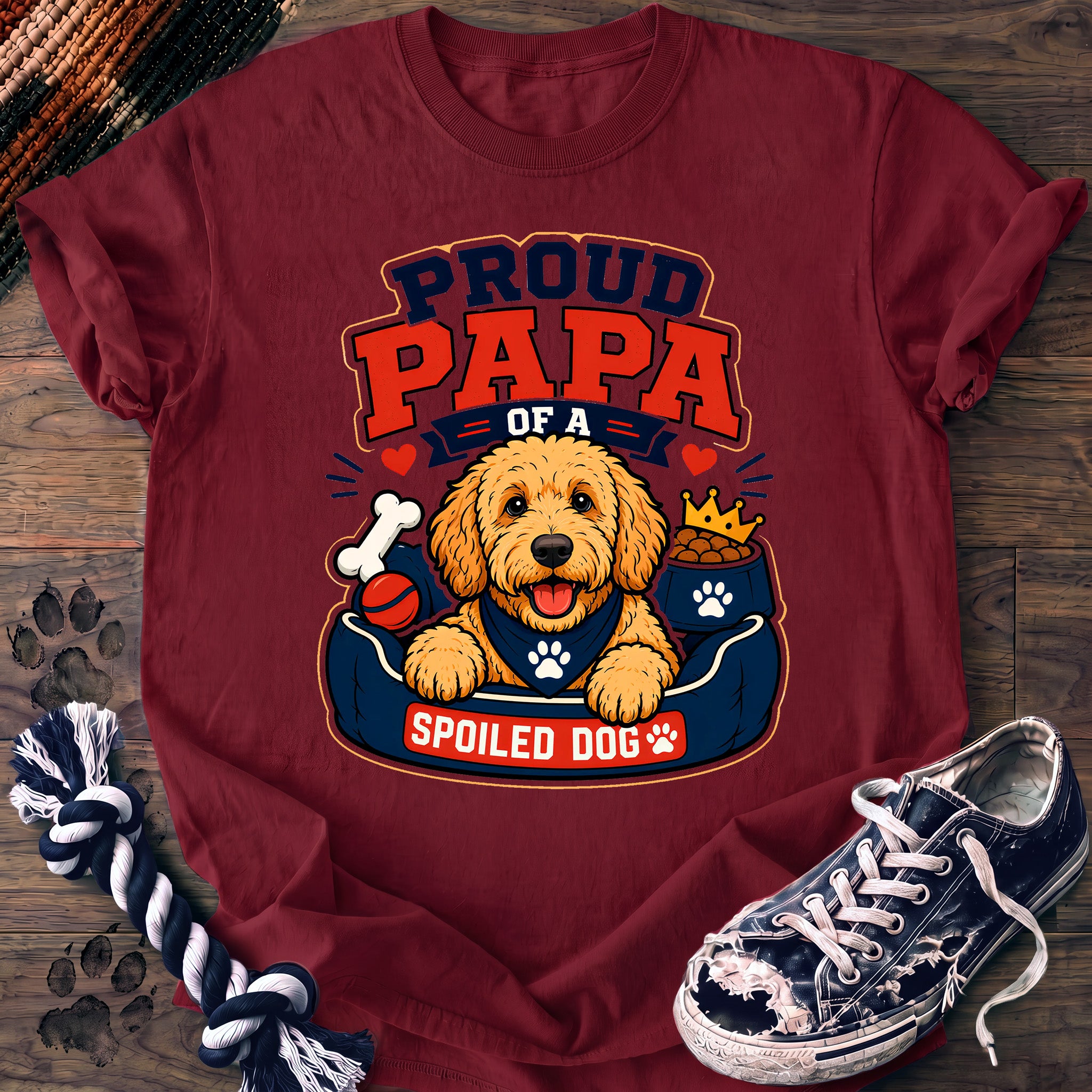 PAWSSION CLUB t-shirt in Crimson color - SKU PC-0028