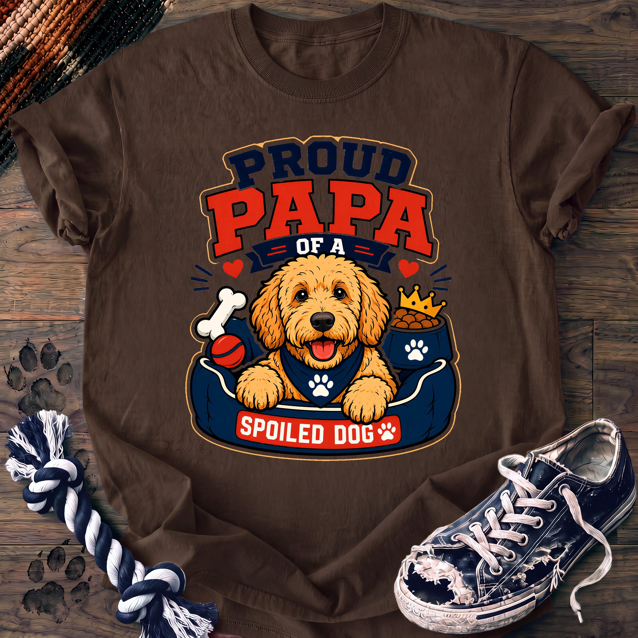 PAWSSION CLUB t-shirt in Espresso color - SKU PC-0028