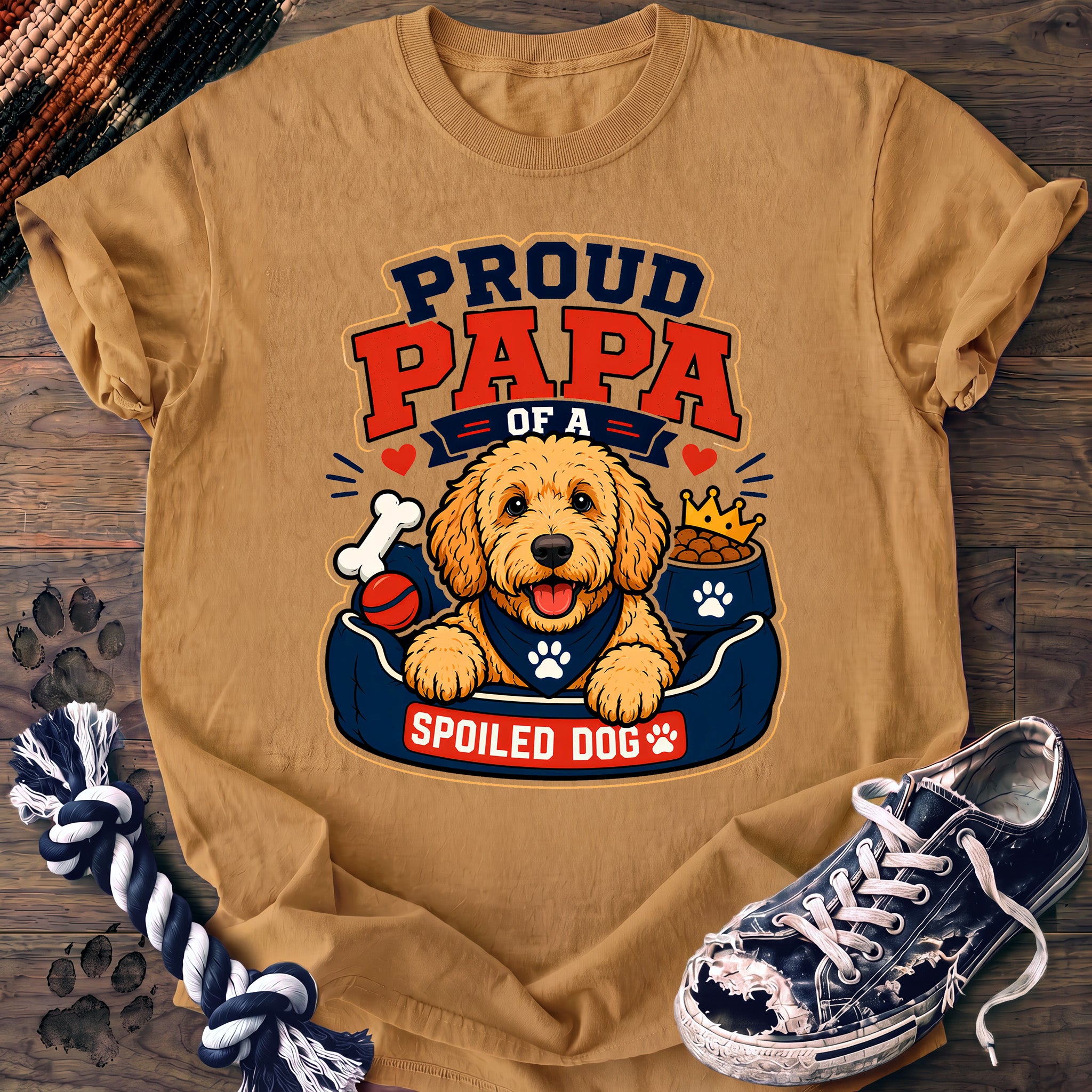 PAWSSION CLUB t-shirt in Mustard color - SKU PC-0028