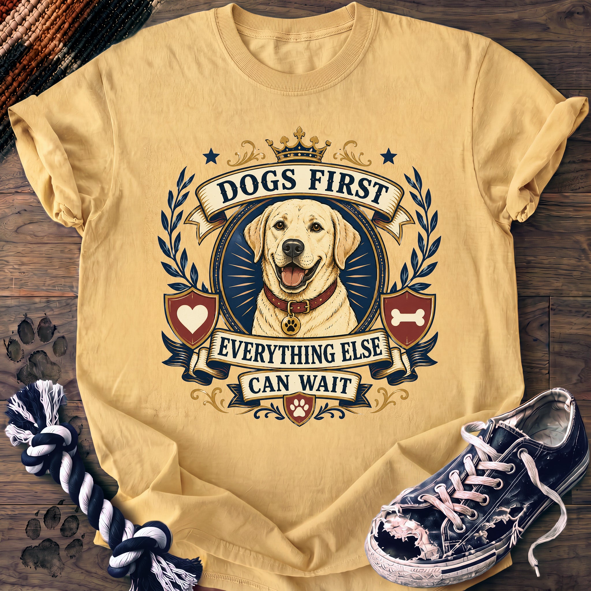 PAWSSION CLUB t-shirt in Butter color - SKU PC-0030