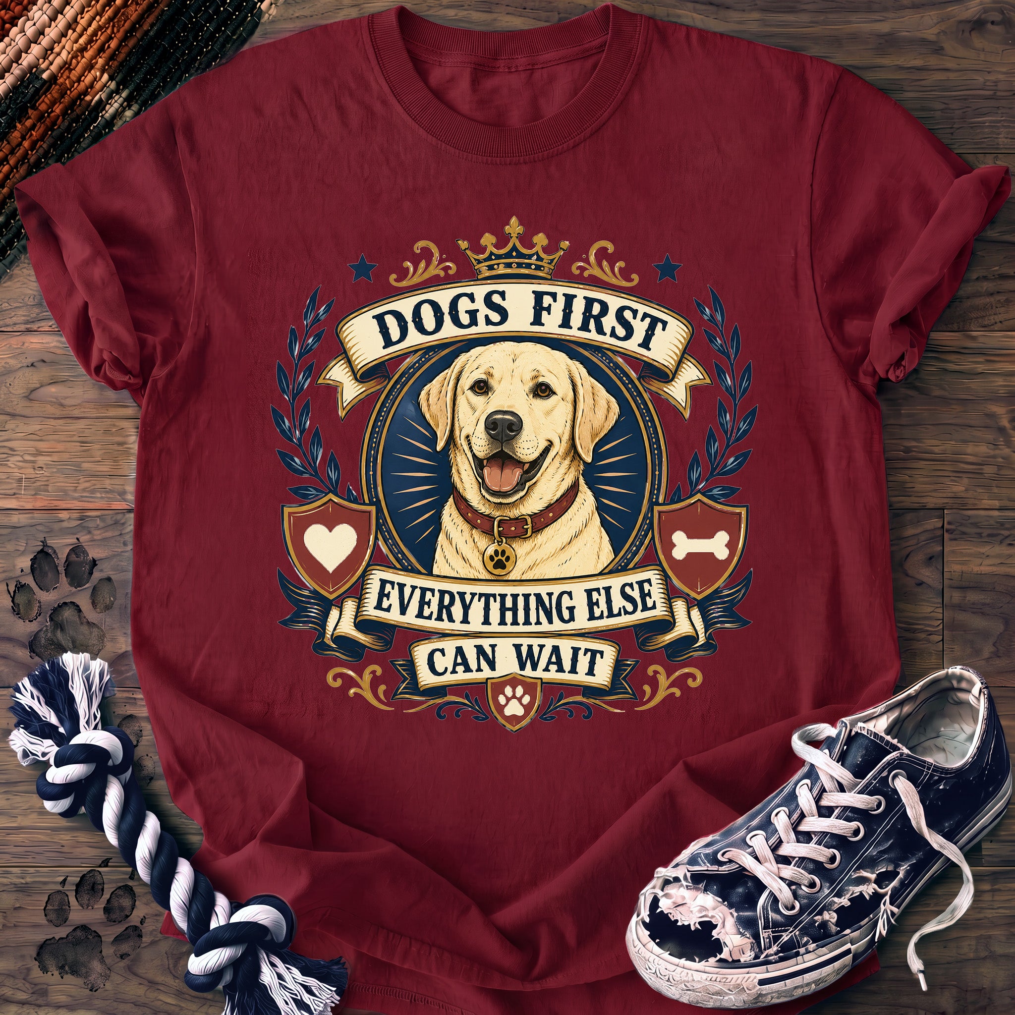 PAWSSION CLUB t-shirt in Crimson color - SKU PC-0030