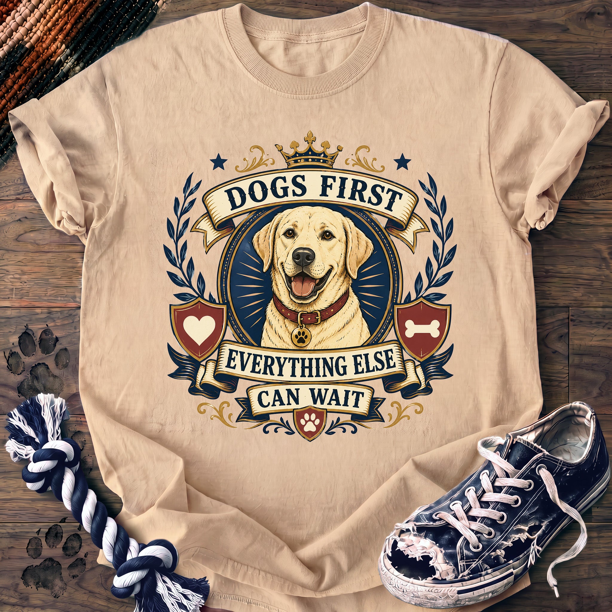 PAWSSION CLUB t-shirt in Ivory color - SKU PC-0030