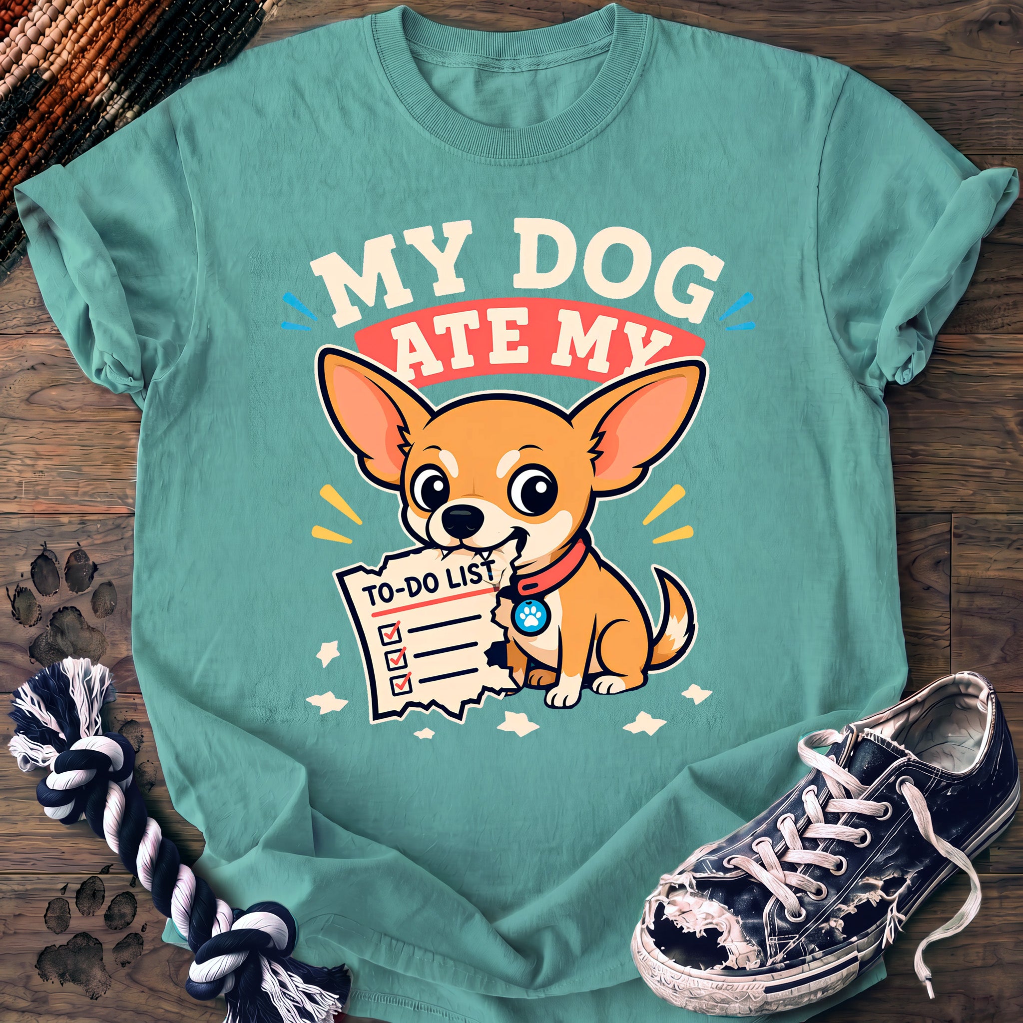 PAWSSION CLUB t-shirt in ChalkyMint color - SKU PC-0034