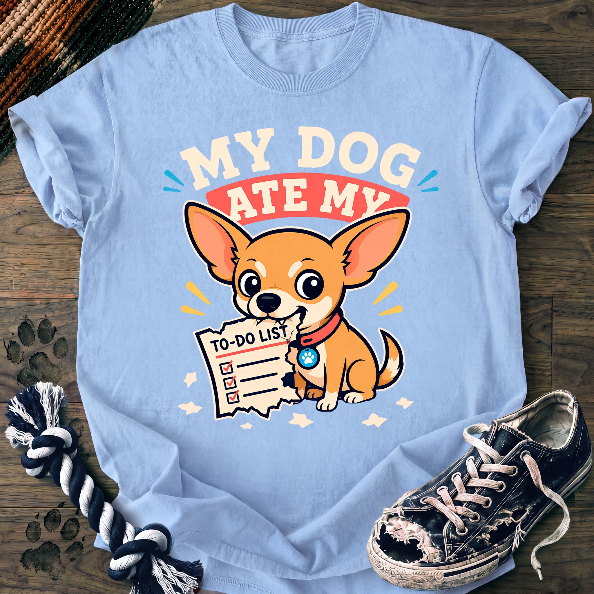 PAWSSION CLUB t-shirt in Chambray color - SKU PC-0034