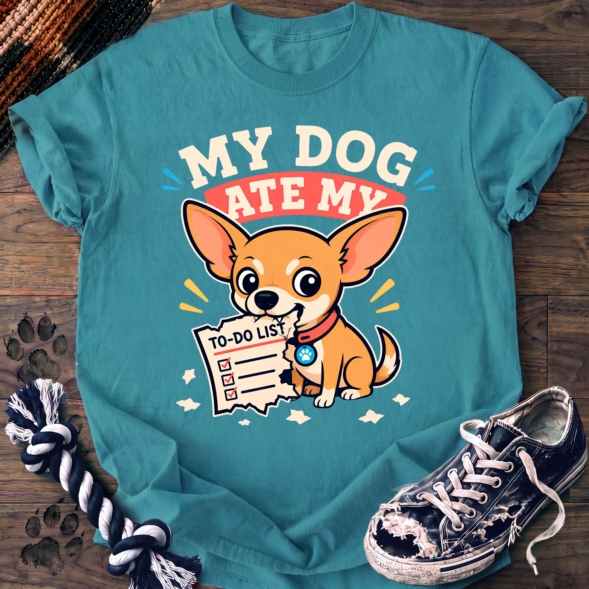 PAWSSION CLUB t-shirt in LagoonBlue color - SKU PC-0034
