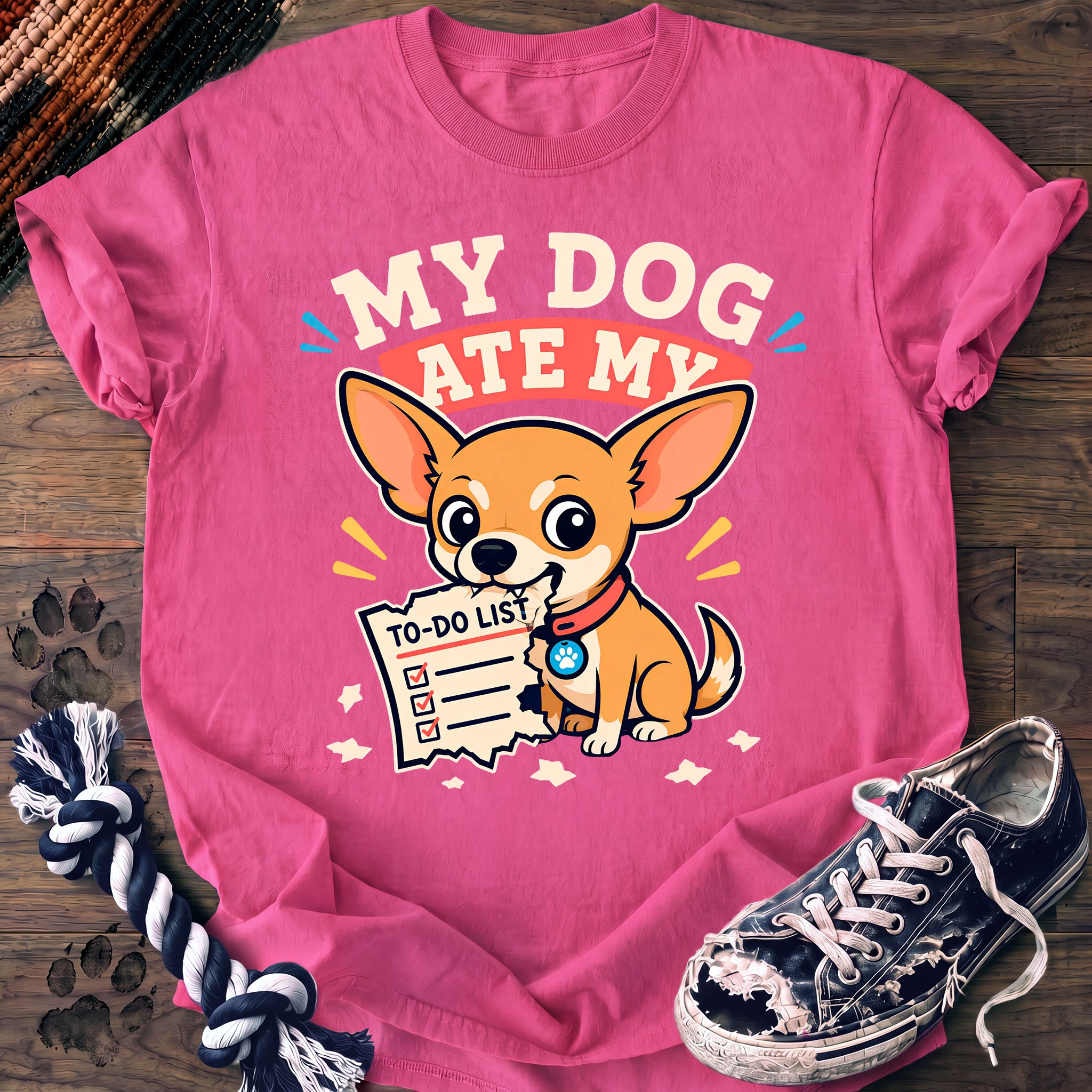 PAWSSION CLUB t-shirt in NeonPink color - SKU PC-0034