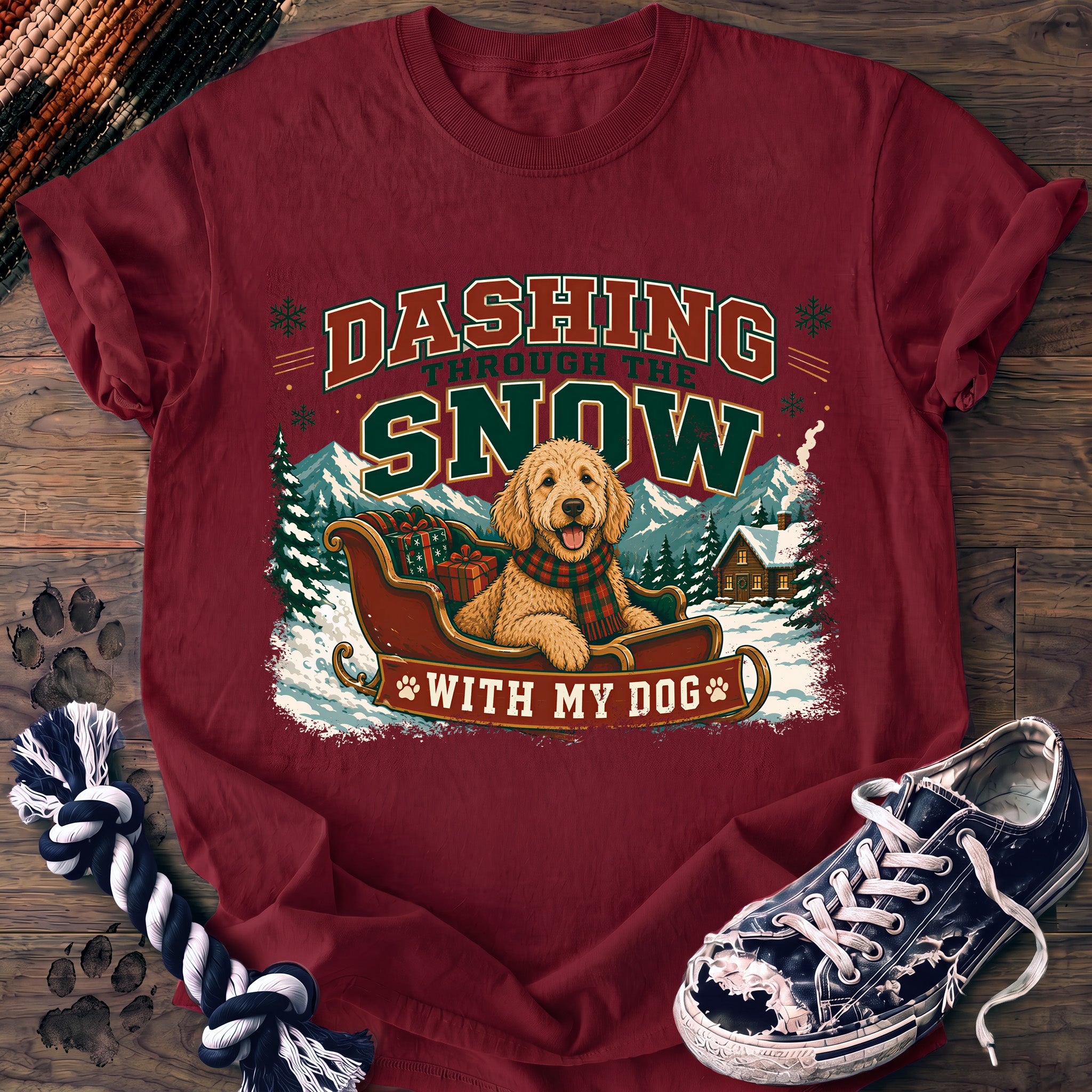 PAWSSION CLUB t-shirt in Crimson color - SKU PC-0035