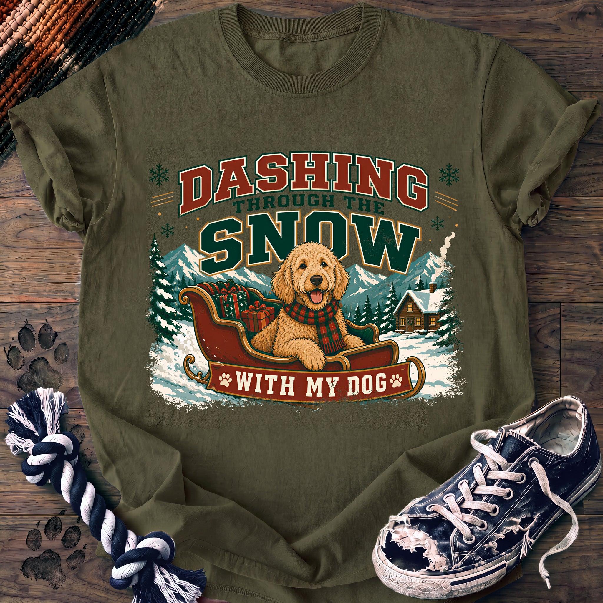 PAWSSION CLUB t-shirt in Moss color - SKU PC-0035