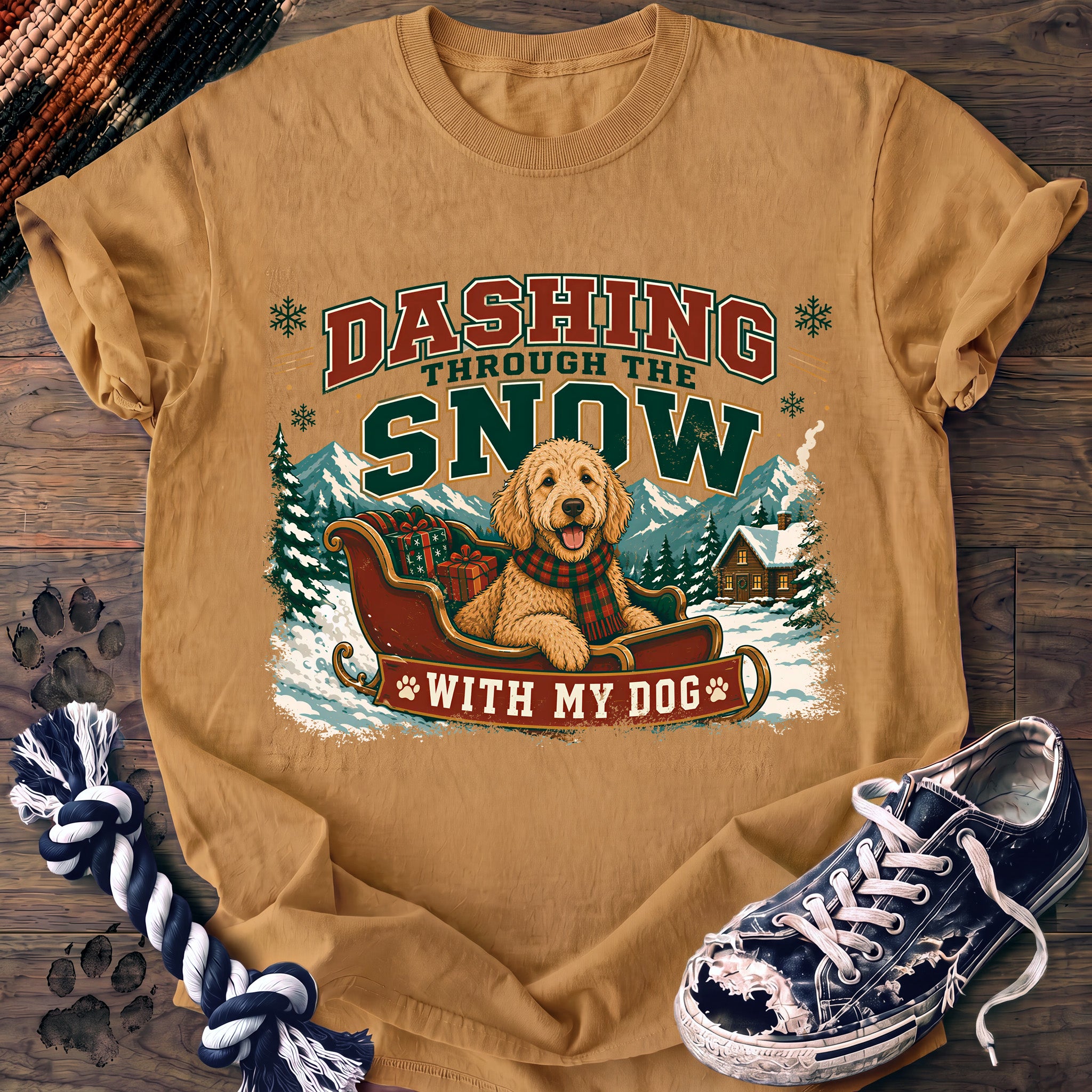 PAWSSION CLUB t-shirt in Mustard color - SKU PC-0035