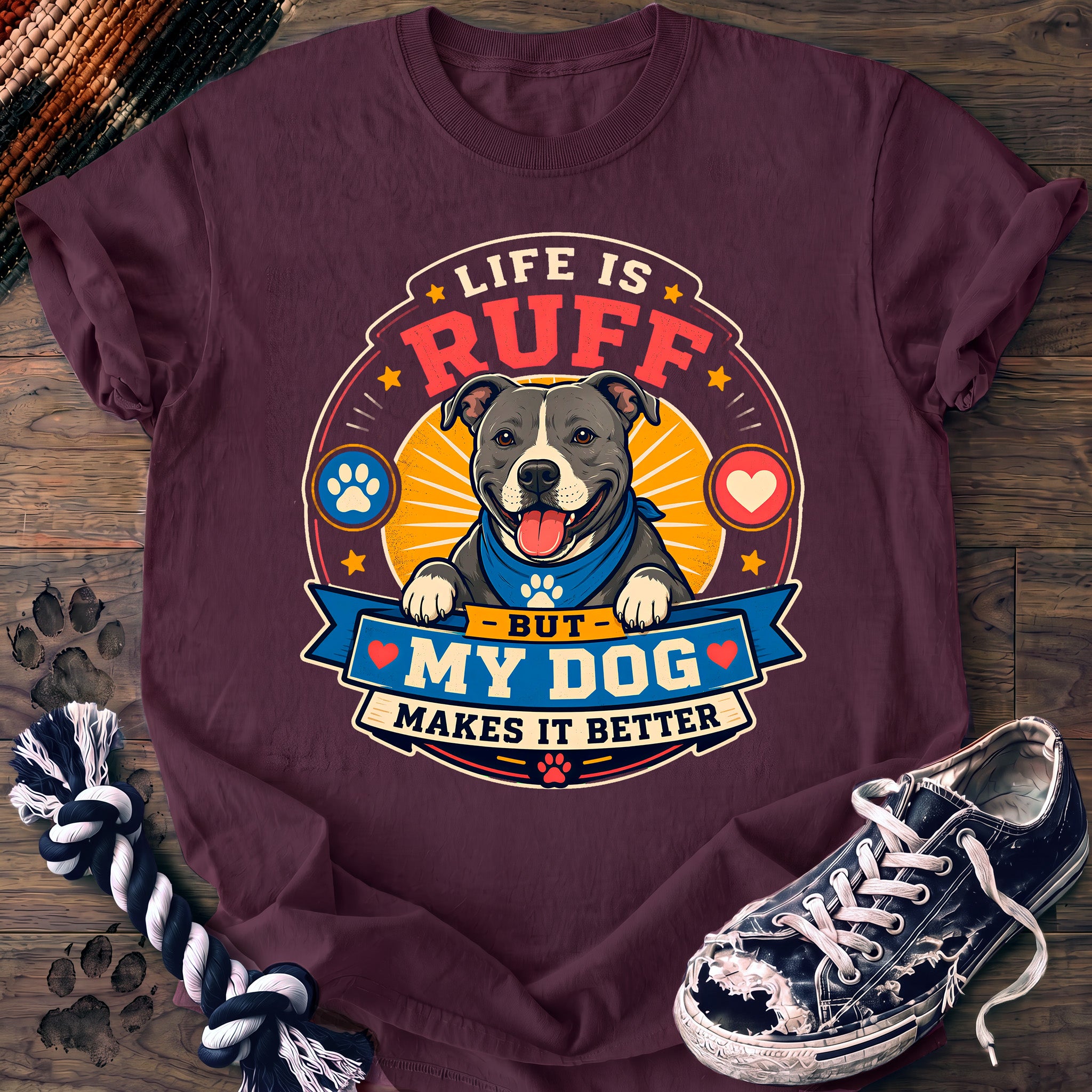 PAWSSION CLUB t-shirt in Berry color - SKU PC-0036