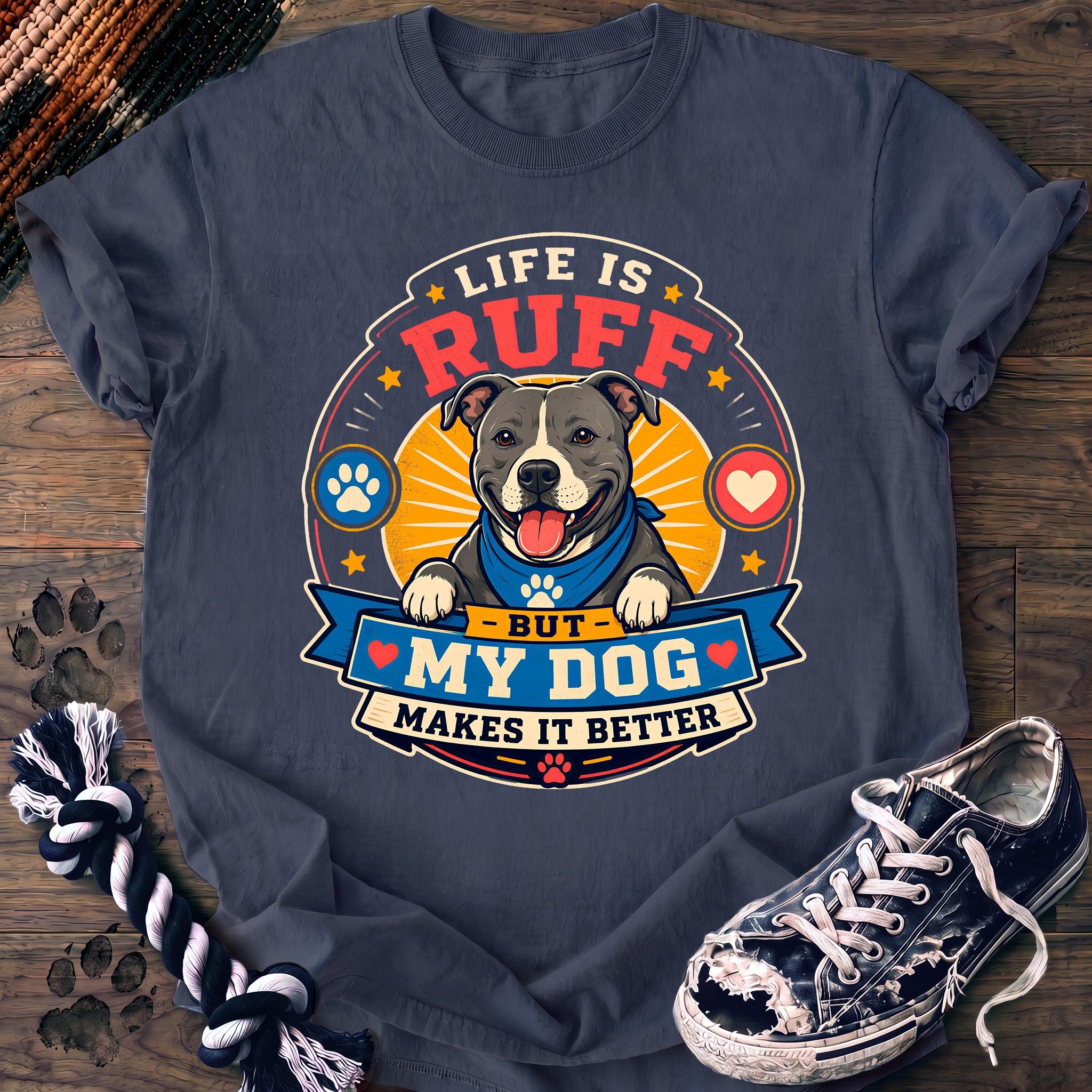 PAWSSION CLUB t-shirt in BlueJean color - SKU PC-0036