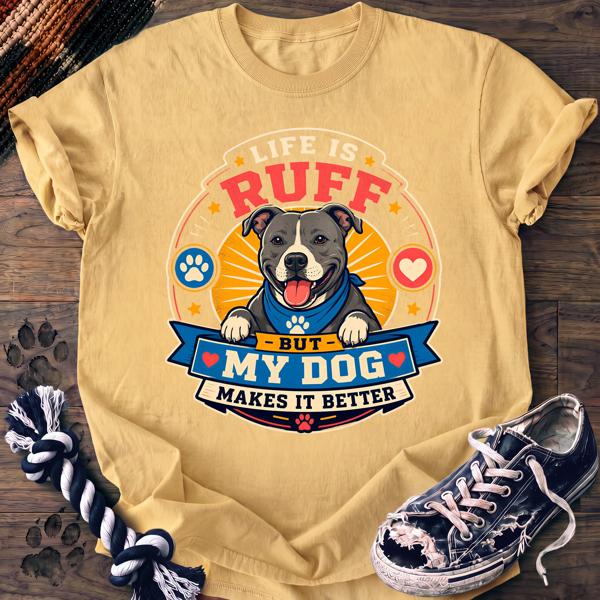 PAWSSION CLUB t-shirt in Butter color - SKU PC-0036
