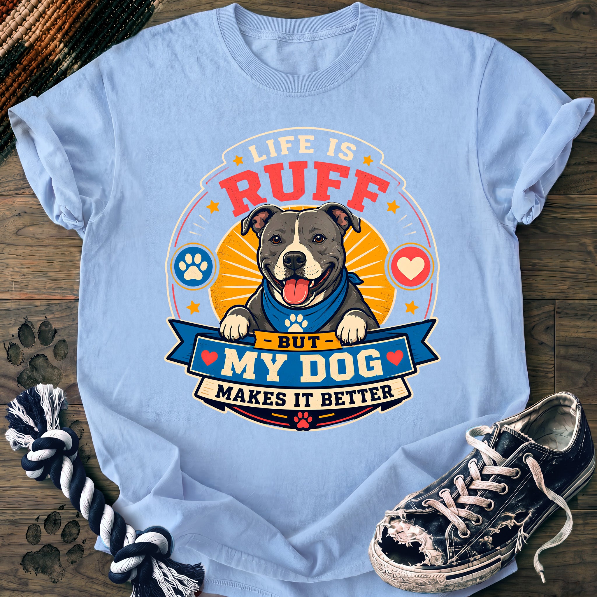 PAWSSION CLUB t-shirt in Chambray color - SKU PC-0036