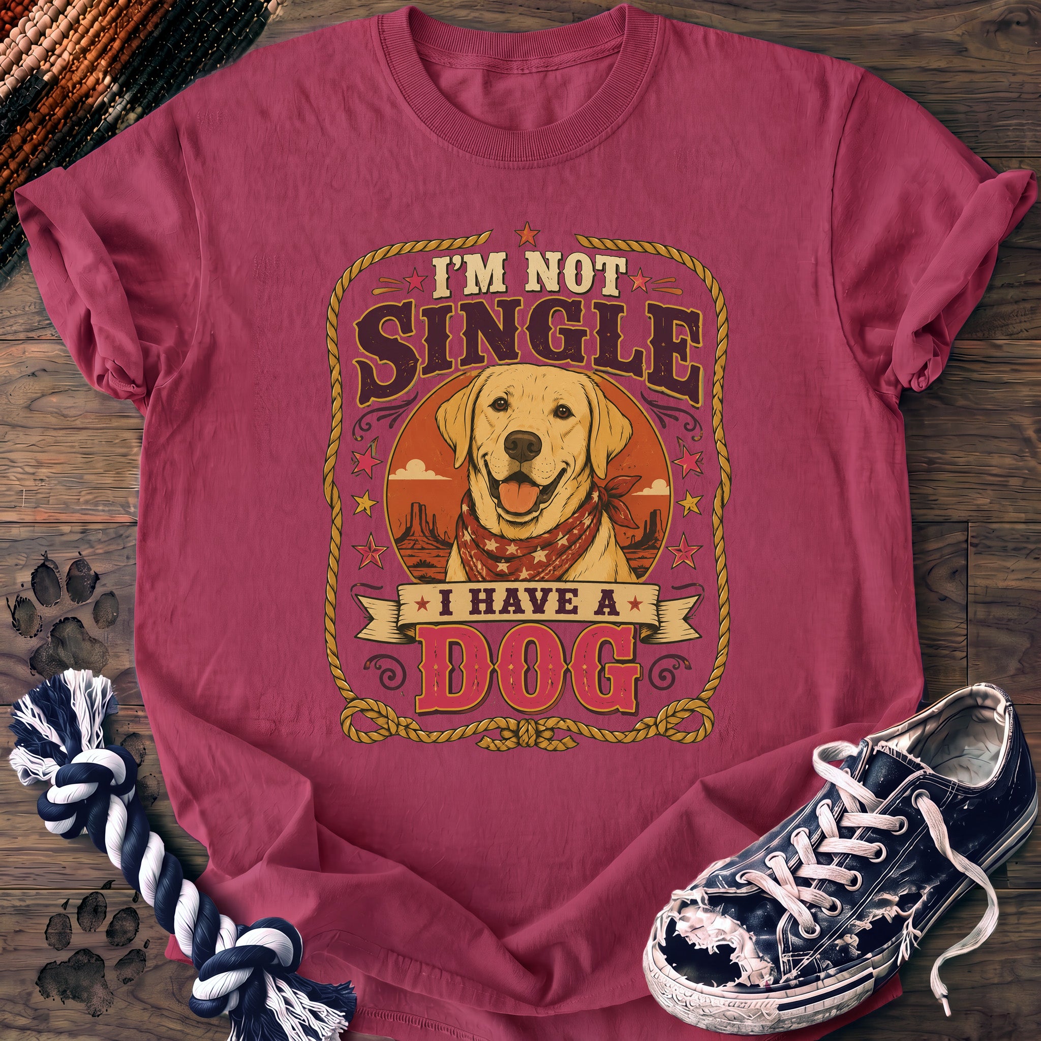 PAWSSION CLUB t-shirt in Crunchberry color - SKU PC-0039