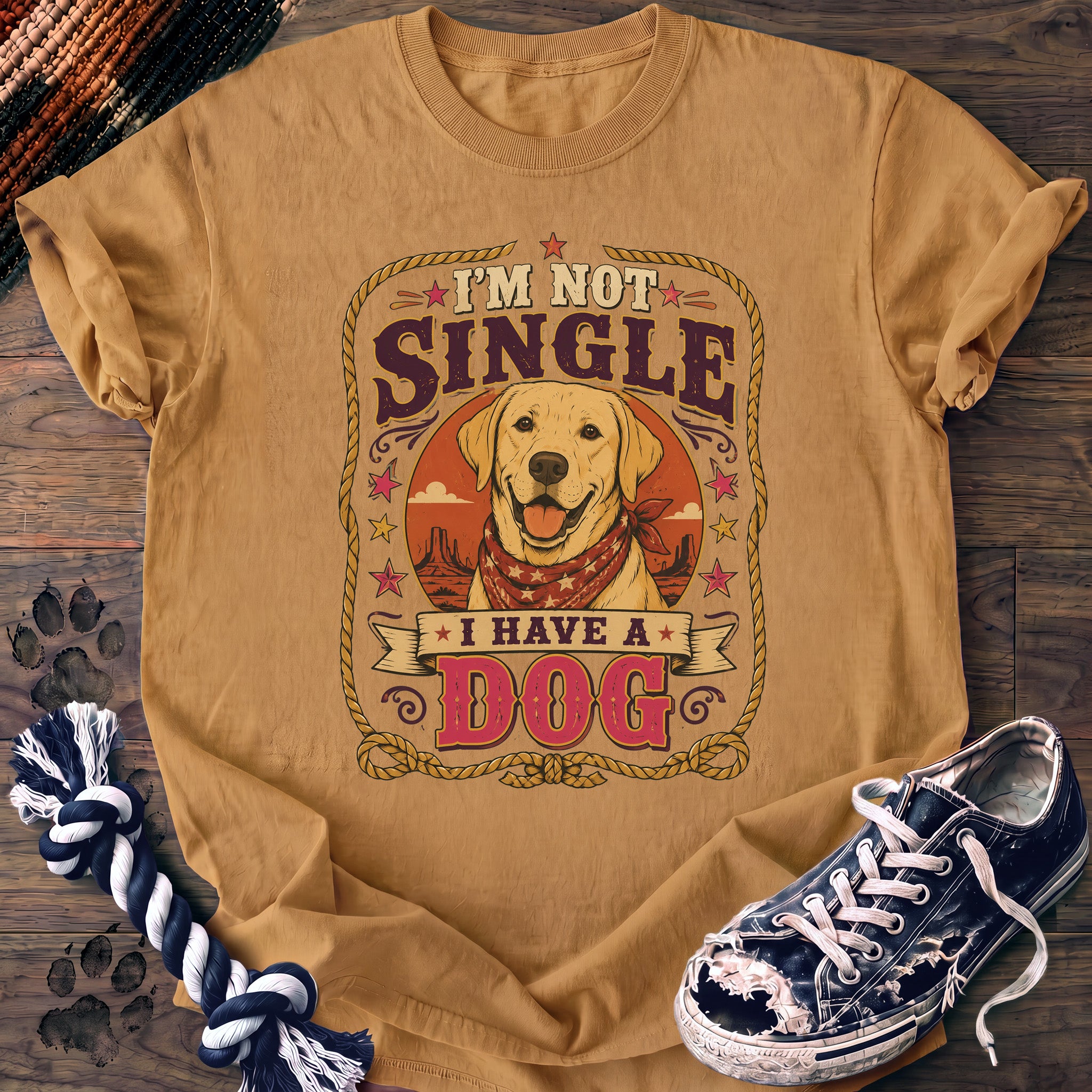 PAWSSION CLUB t-shirt in Mustard color - SKU PC-0039