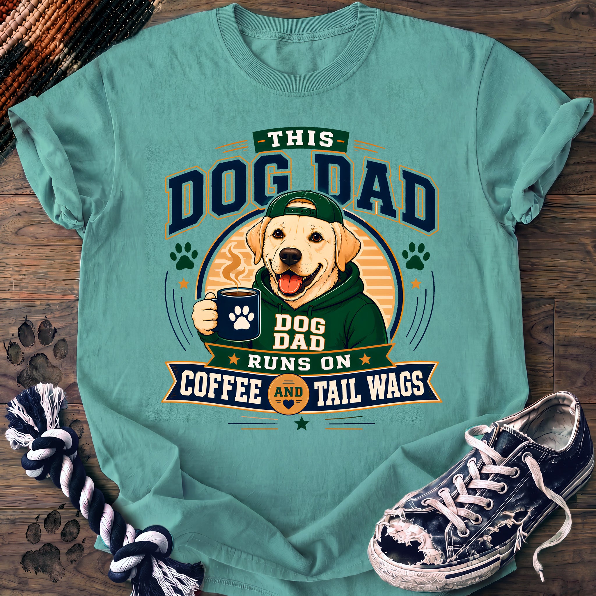 PAWSSION CLUB t-shirt in ChalkyMint color - SKU PC-0040