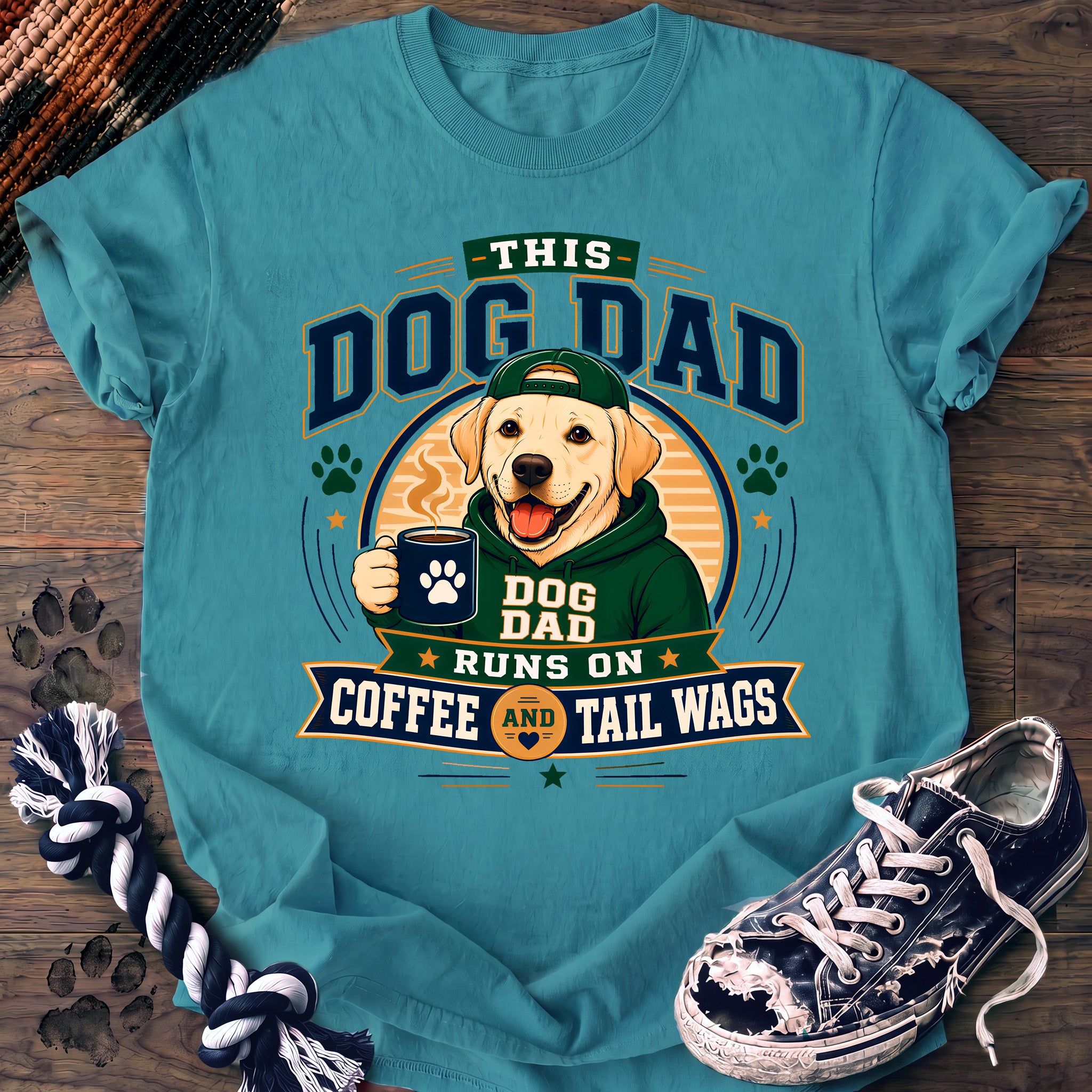 PAWSSION CLUB t-shirt in LagoonBlue color - SKU PC-0040