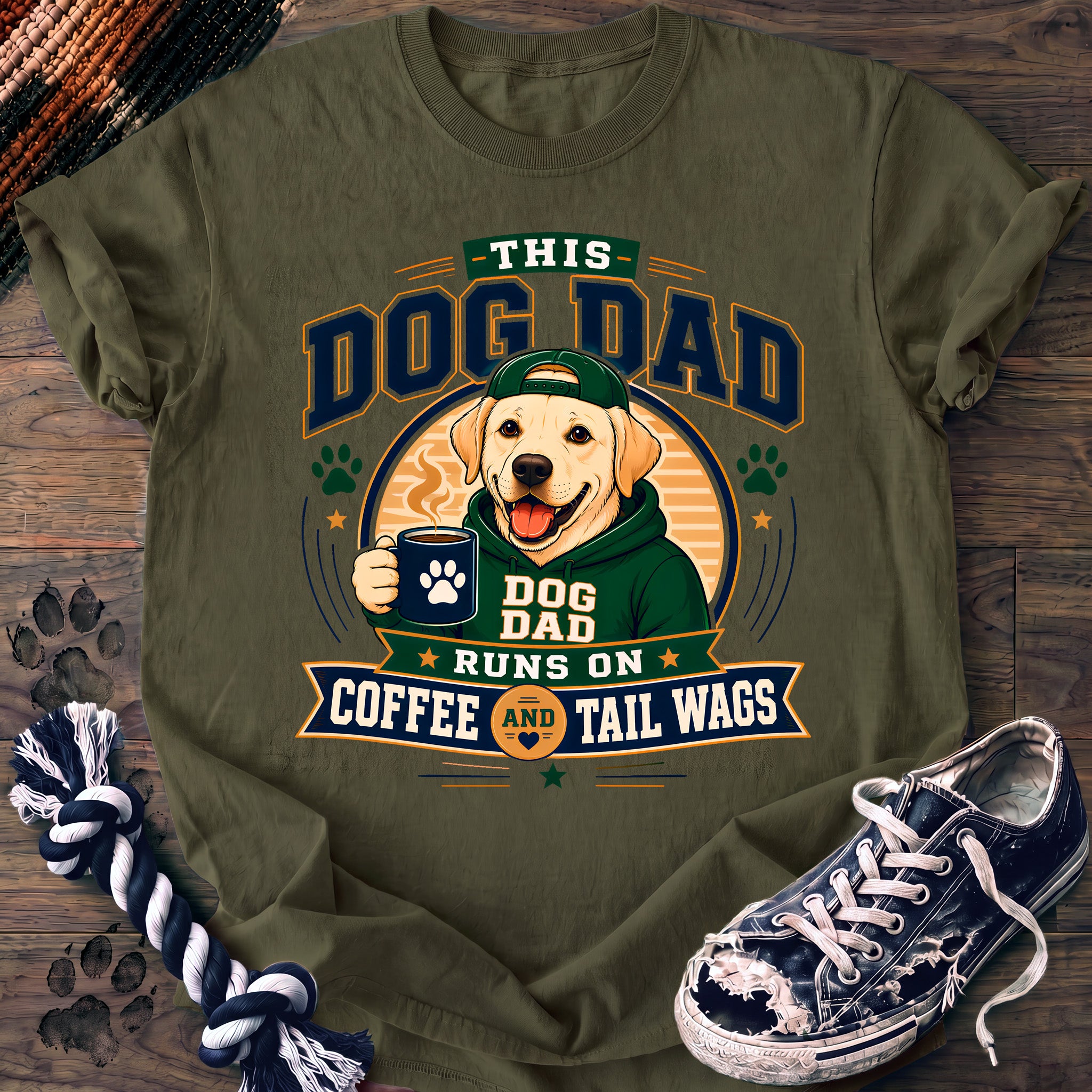 PAWSSION CLUB t-shirt in Moss color - SKU PC-0040