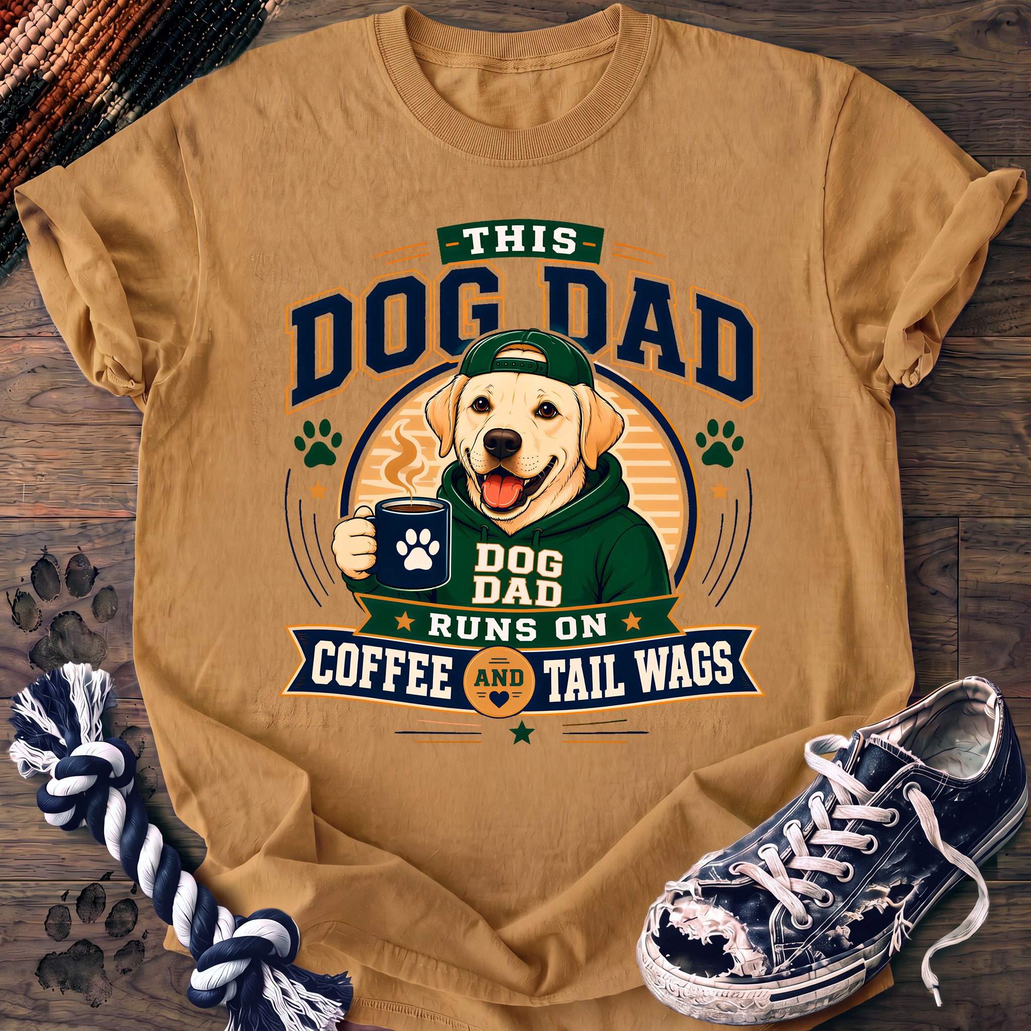 PAWSSION CLUB t-shirt in Mustard color - SKU PC-0040