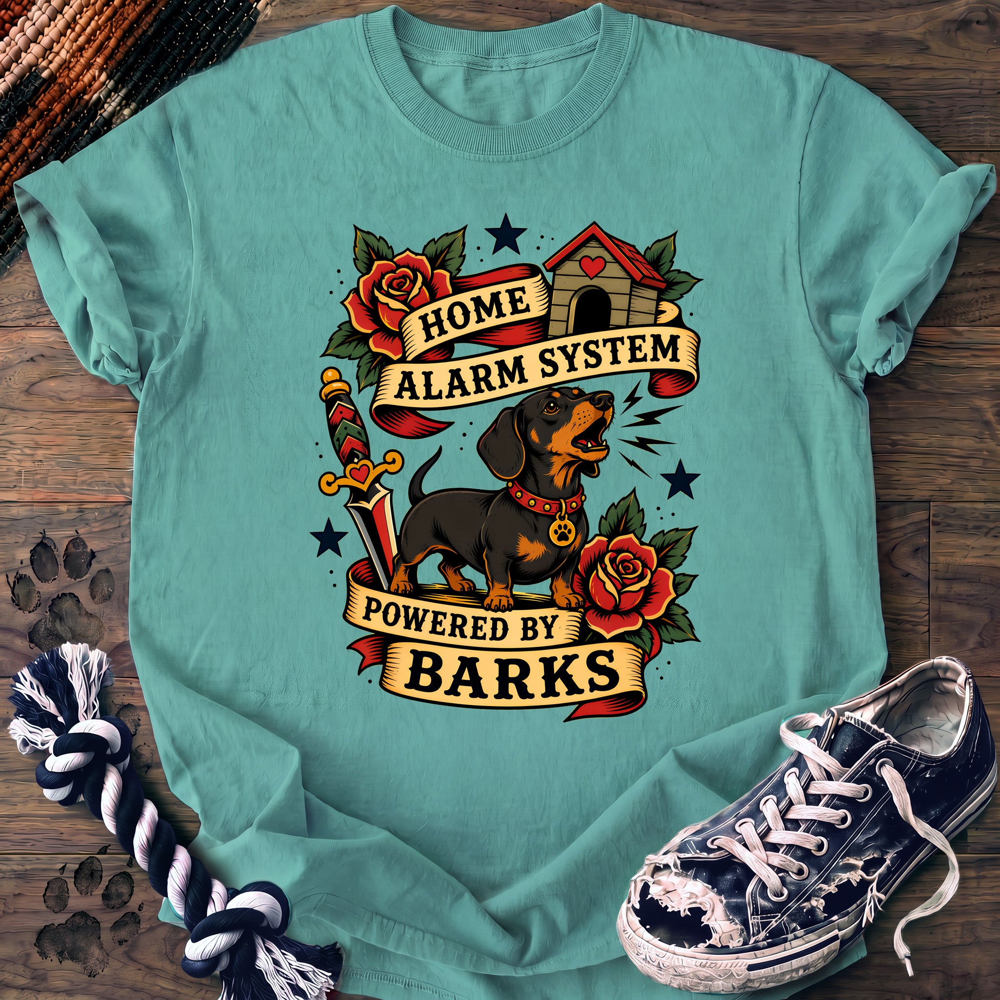 PAWSSION CLUB t-shirt in ChalkyMint color - SKU PC-0041