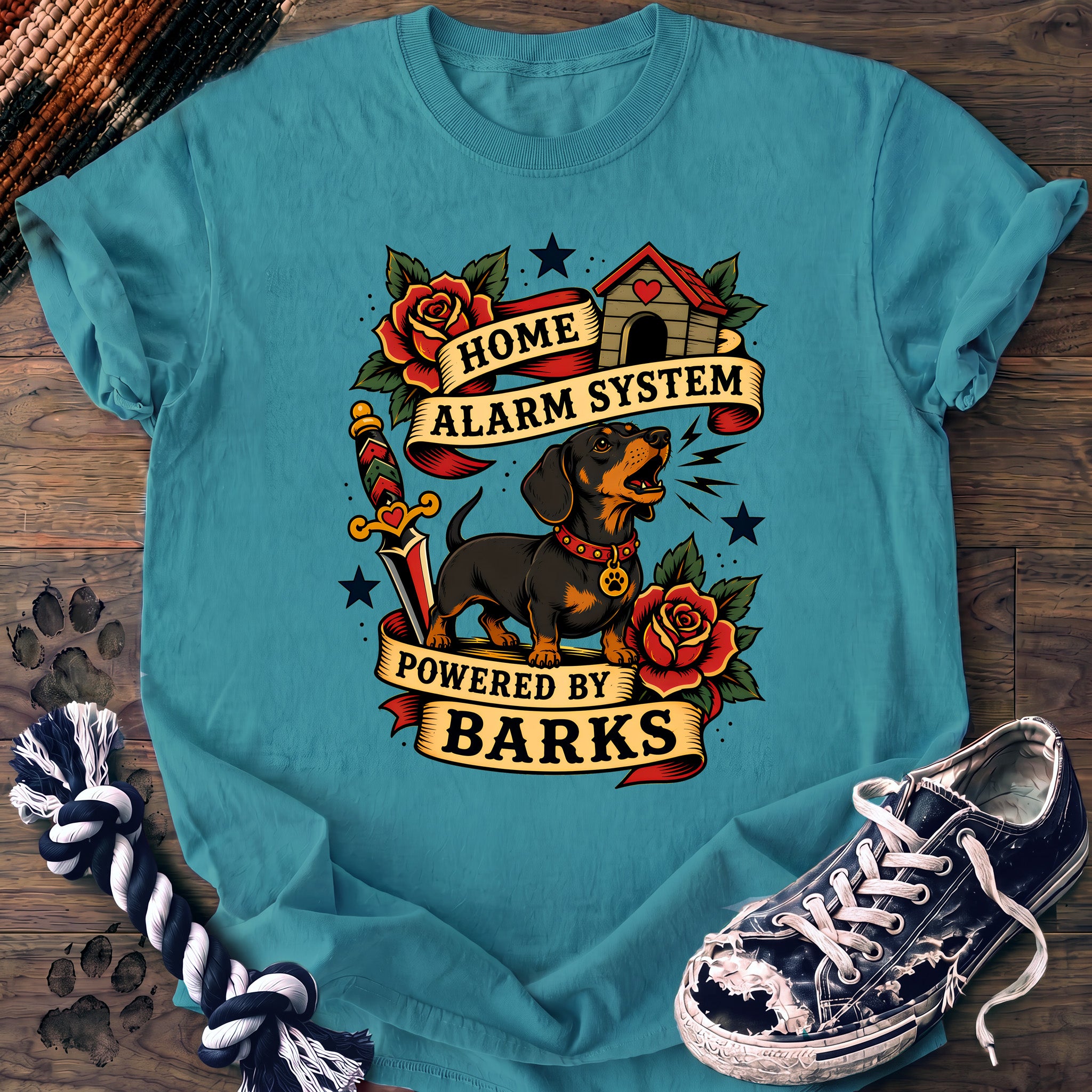 PAWSSION CLUB t-shirt in LagoonBlue color - SKU PC-0041