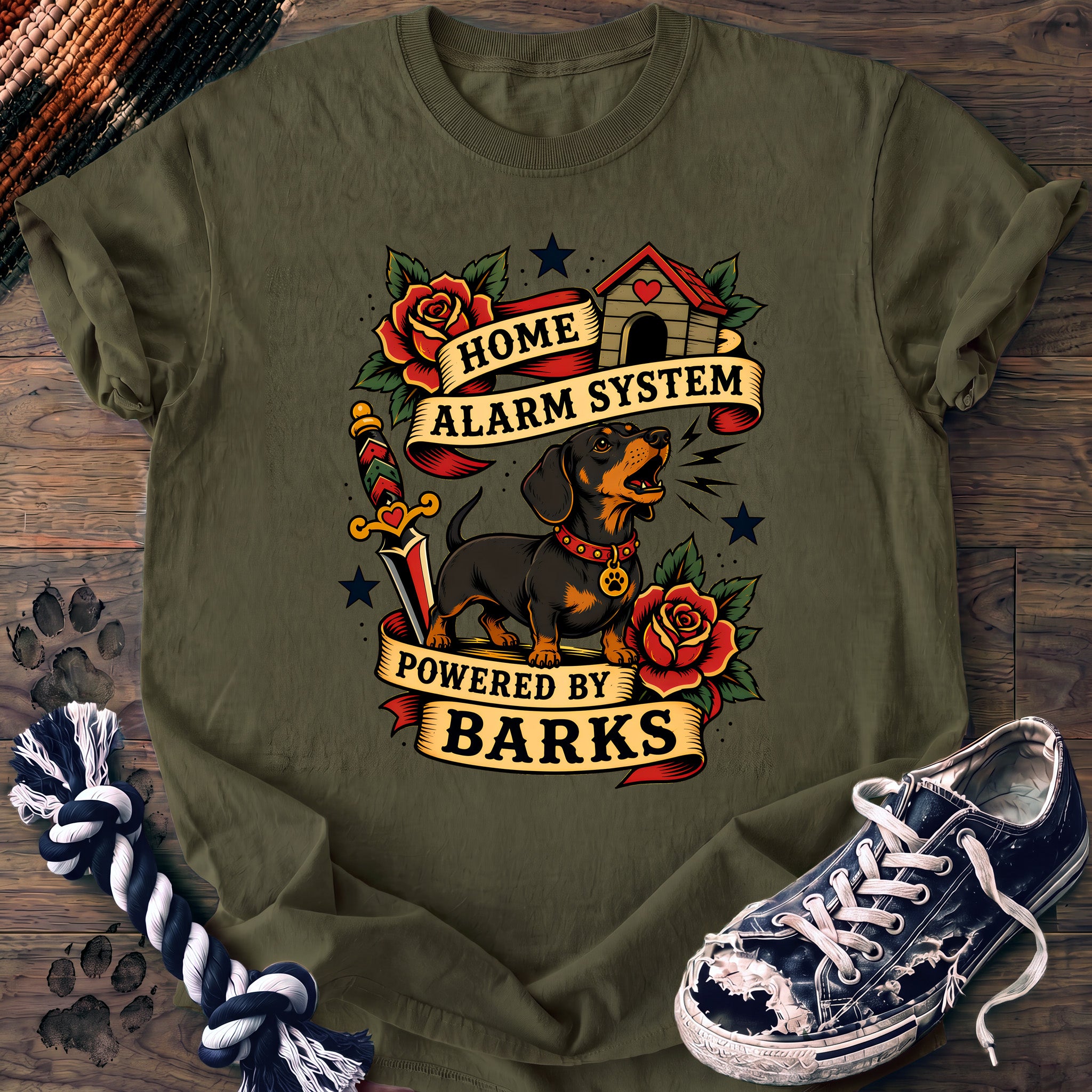 PAWSSION CLUB t-shirt in Moss color - SKU PC-0041