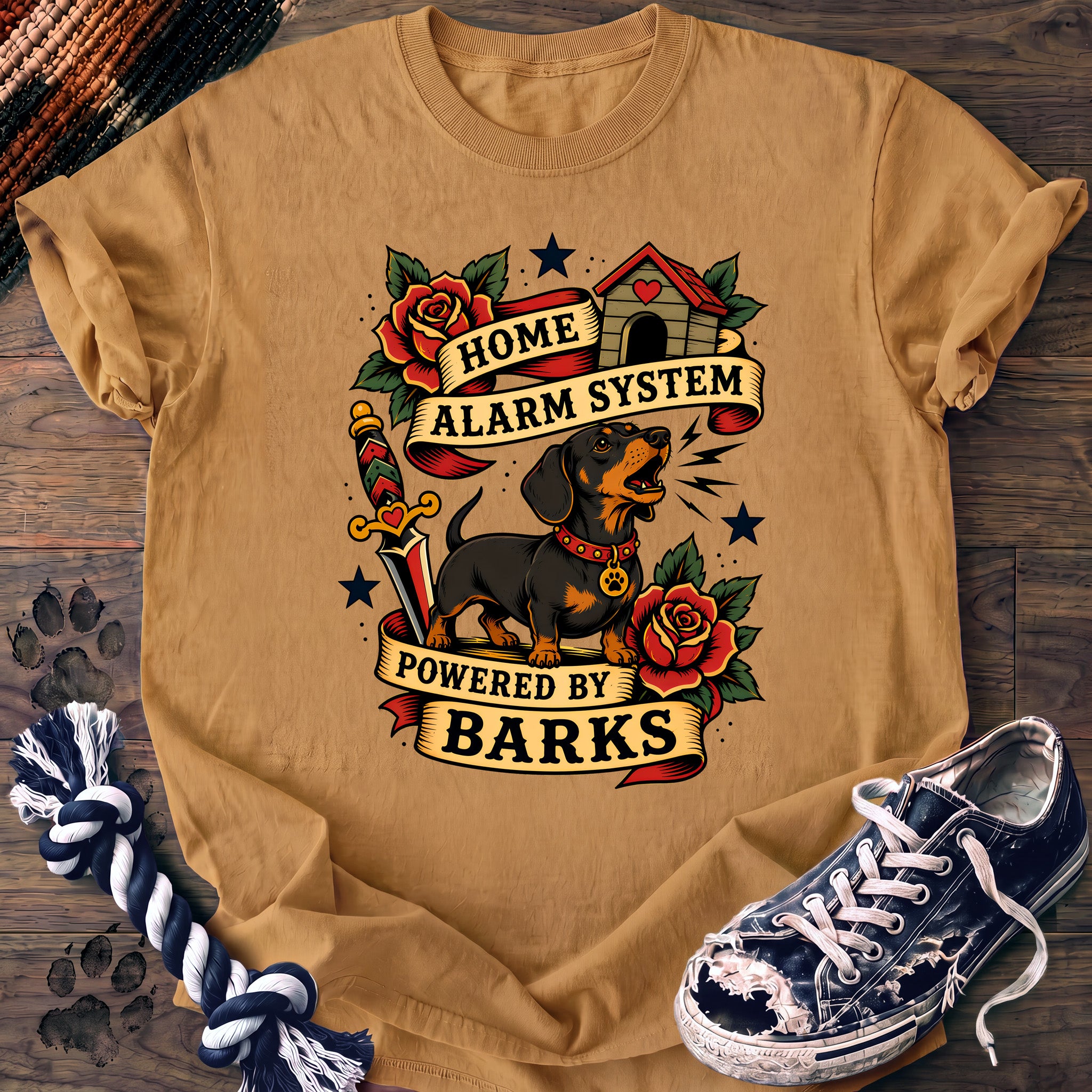 PAWSSION CLUB t-shirt in Mustard color - SKU PC-0041