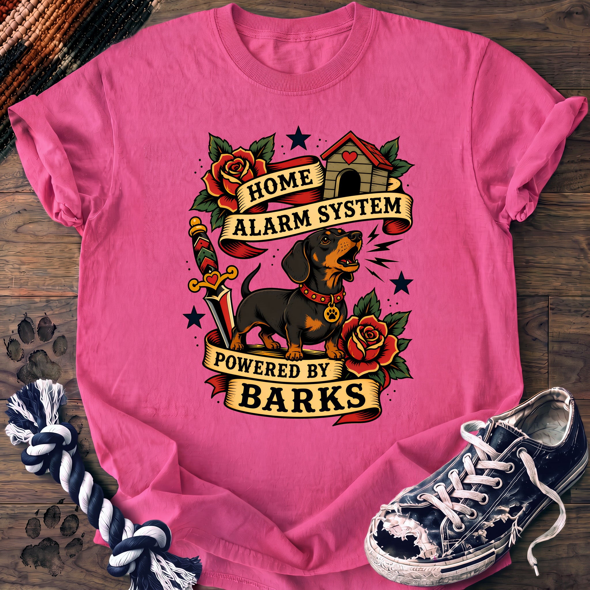 PAWSSION CLUB t-shirt in NeonPink color - SKU PC-0041