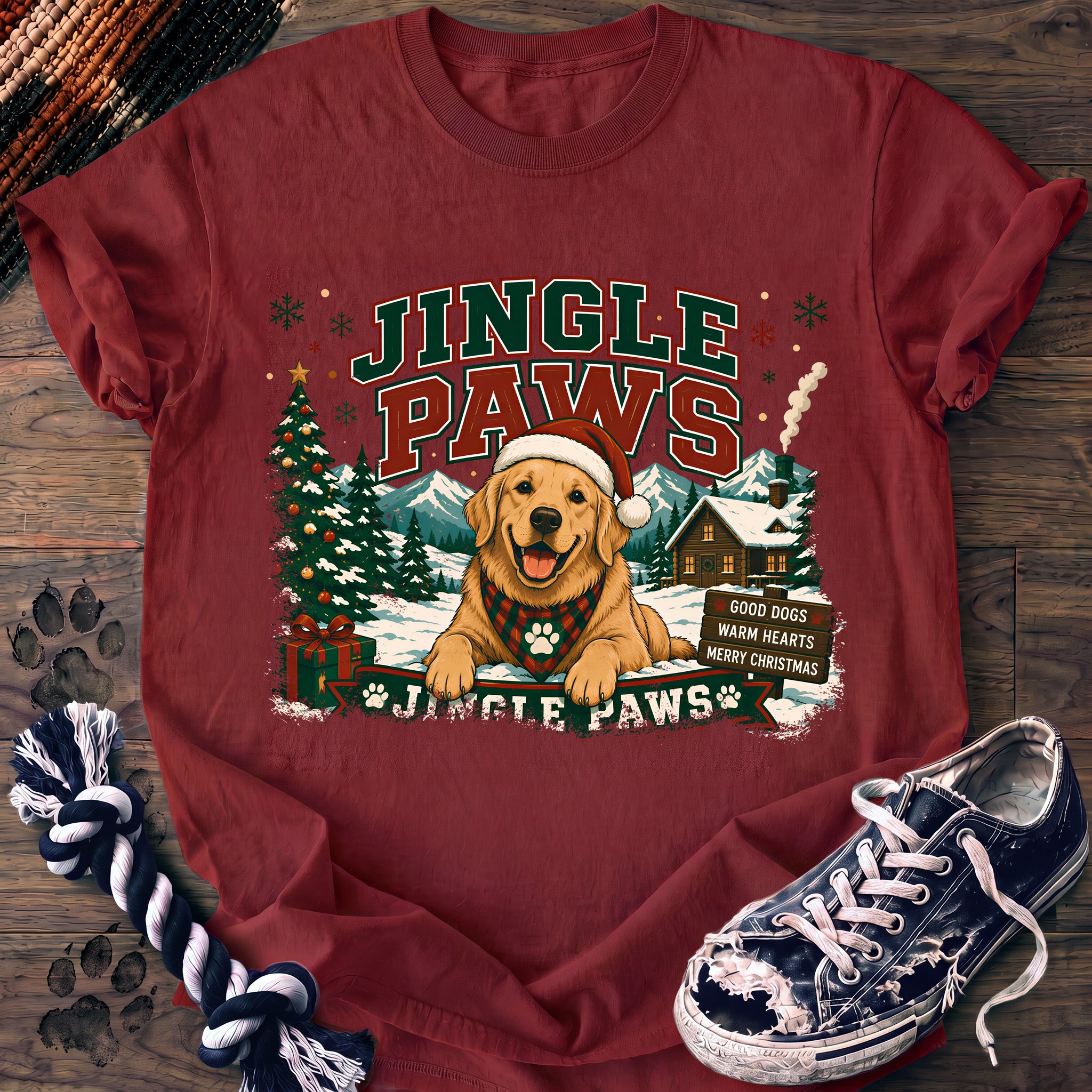 PAWSSION CLUB t-shirt in Chili color - SKU PC-0042
