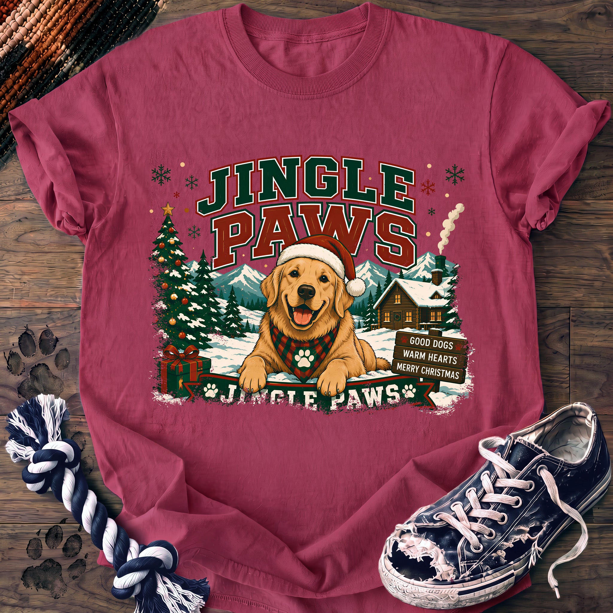 PAWSSION CLUB t-shirt in Crunchberry color - SKU PC-0042