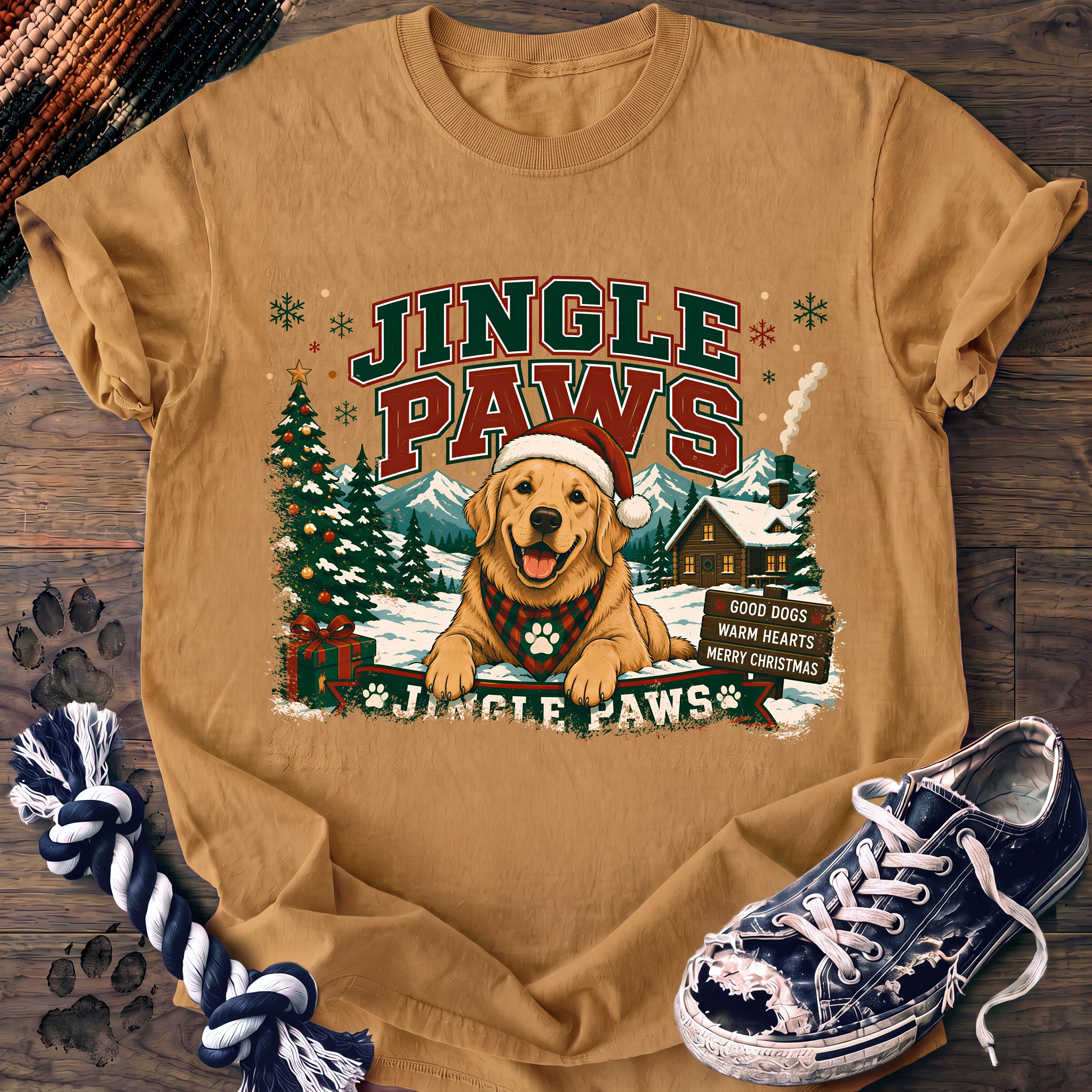 PAWSSION CLUB t-shirt in Mustard color - SKU PC-0042
