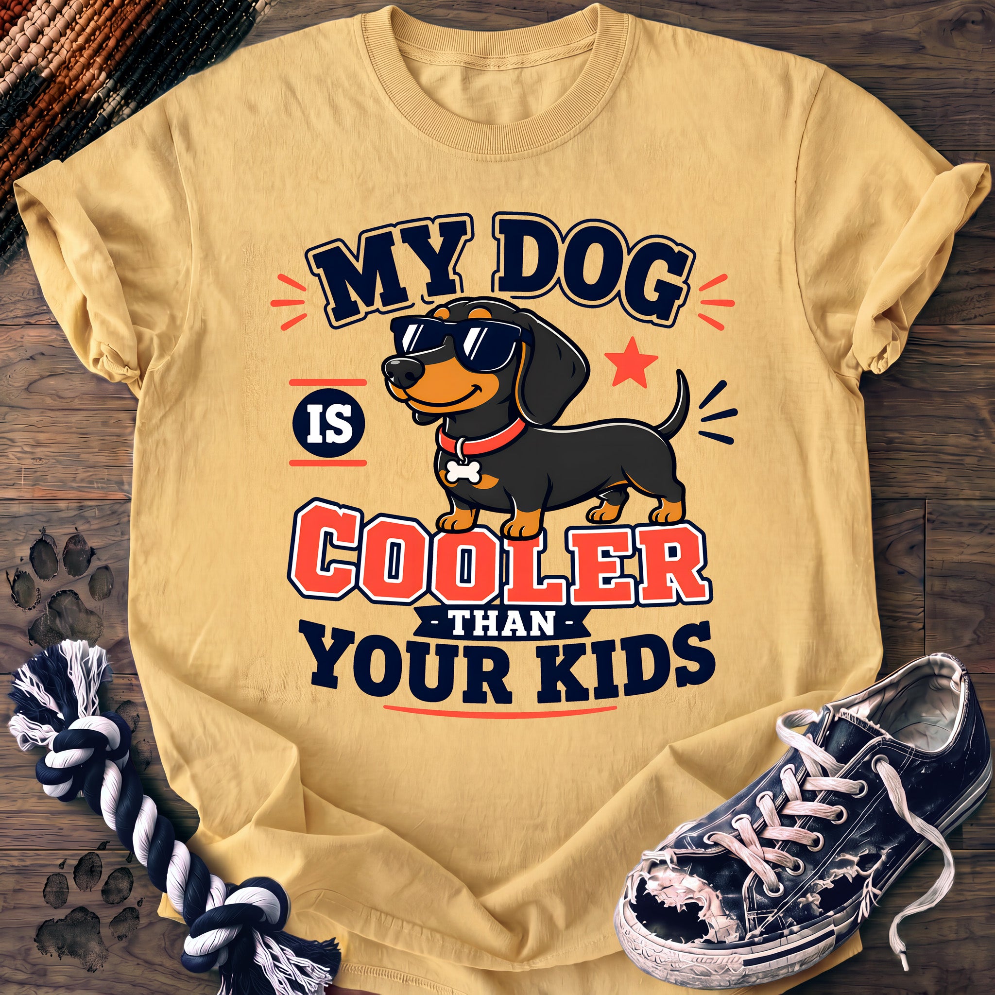 PAWSSION CLUB t-shirt in Butter color - SKU PC-0043