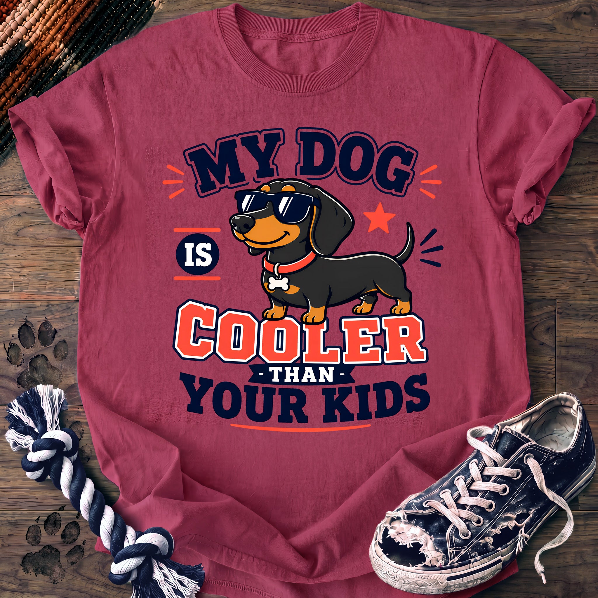 PAWSSION CLUB t-shirt in Crunchberry color - SKU PC-0043